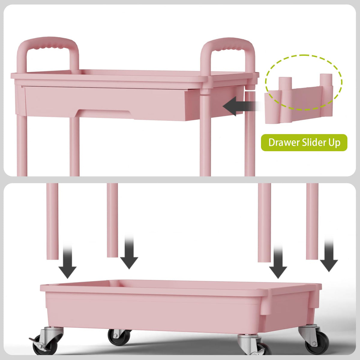 3 Tier Rolling Cart Organizer