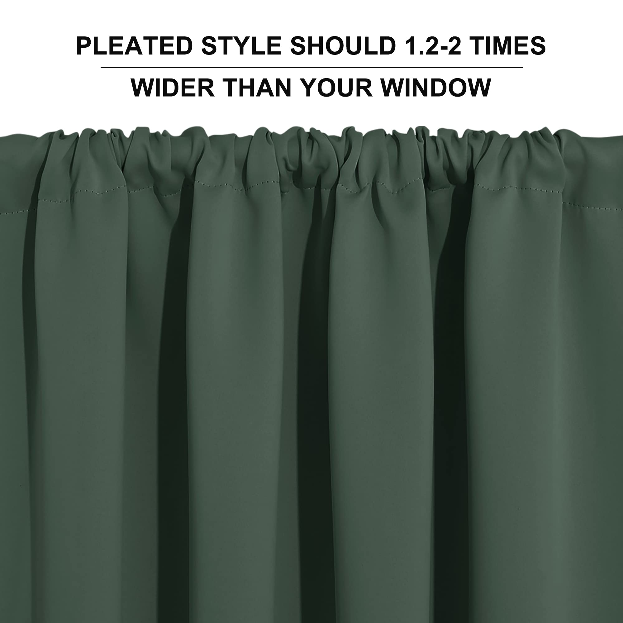 54 inch Blackout Curtains for Living Room Bedroom