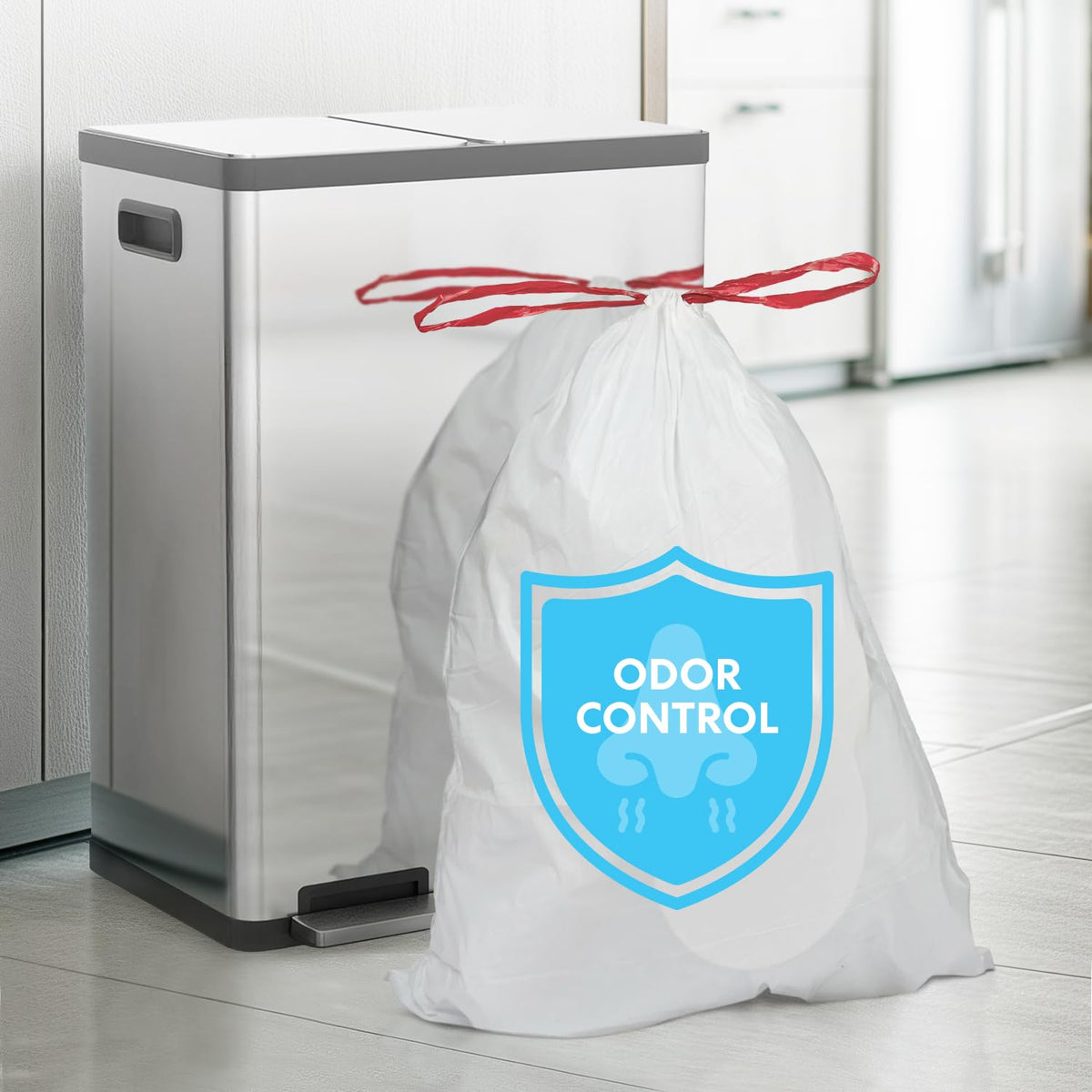 8 Gallon Drawstring Trash Bags (120 Count)