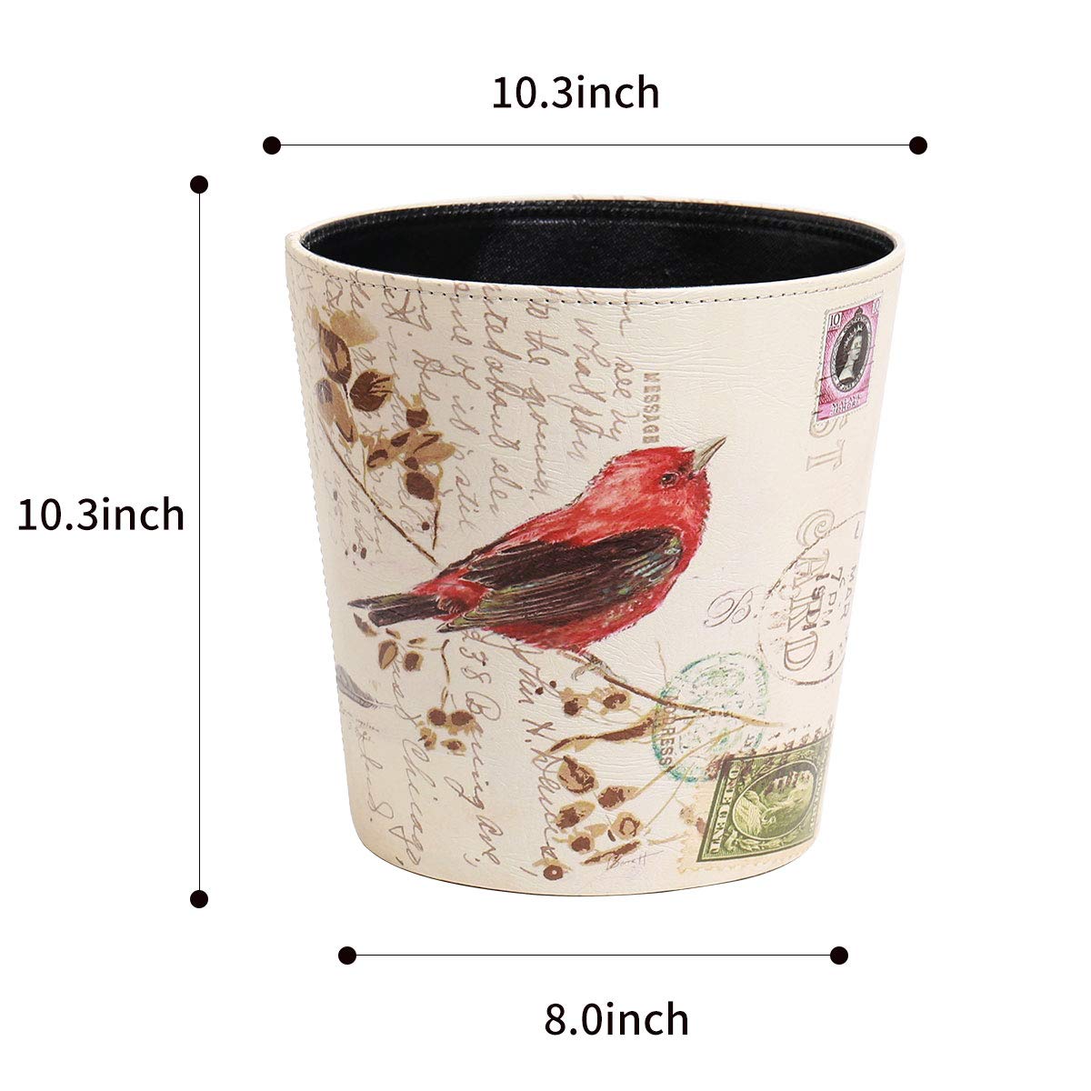 PU Leather Small Trash Can Wastebasket