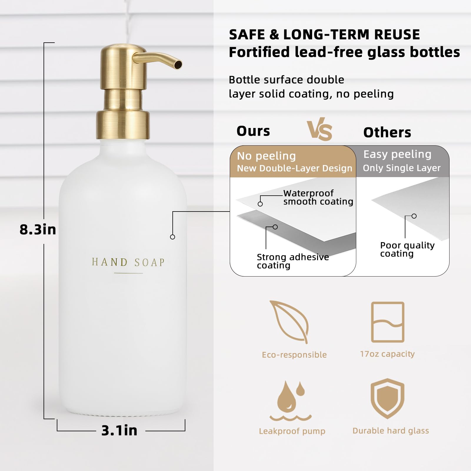Soap Dispenser Bathroom (4 Count)