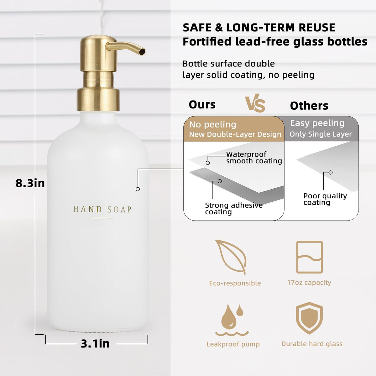Soap Dispenser Bathroom (4 Count)