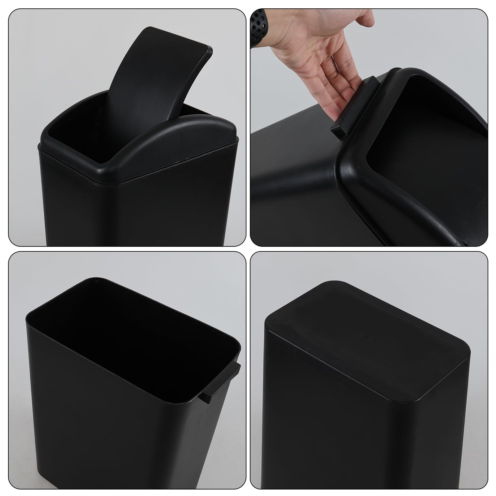 4.5 Gallon Plastic Swing Top Garbage Bin