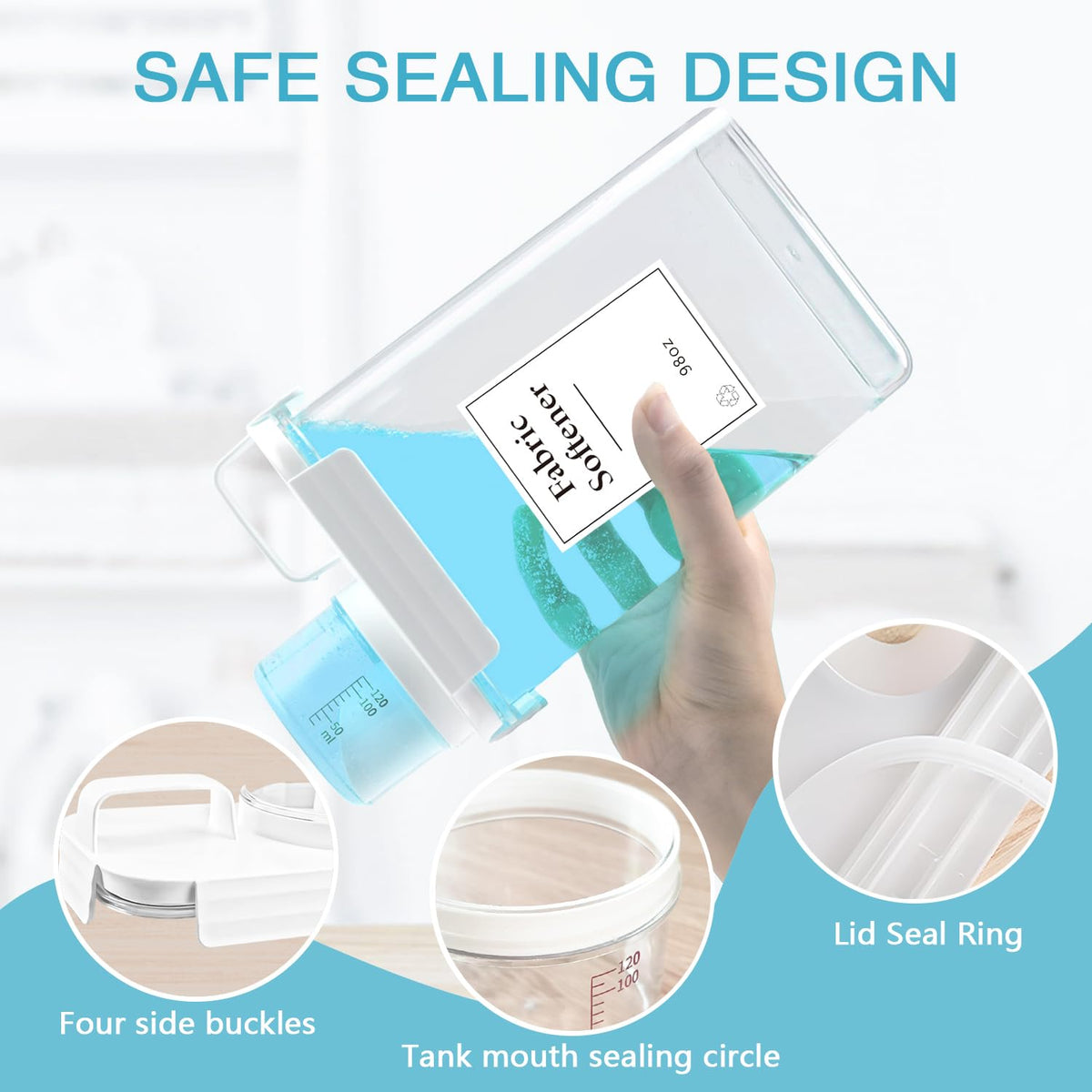 3 Pack Laundry Detergent Dispenser (294 Fl Oz)