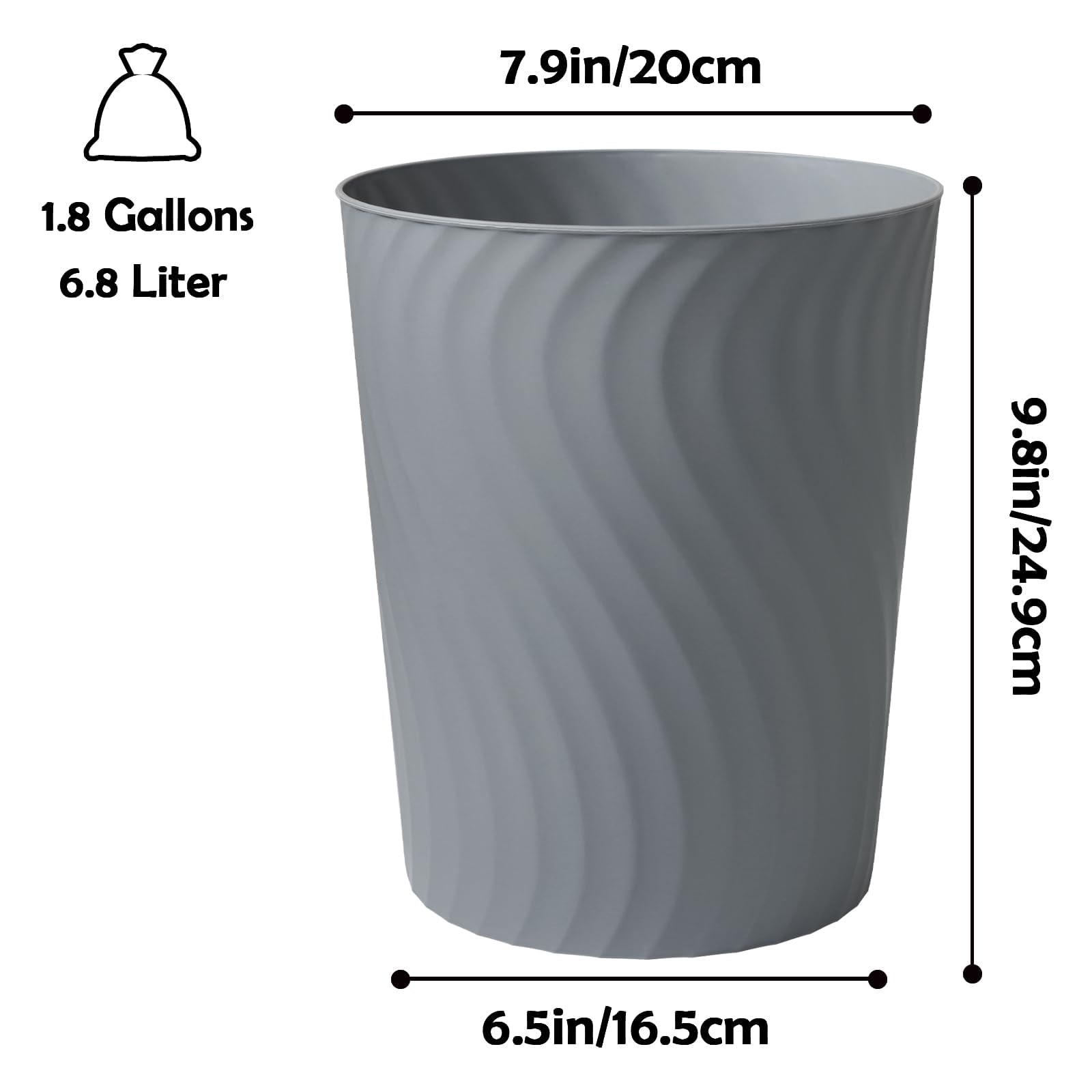 Small Trash Can (3 Count)