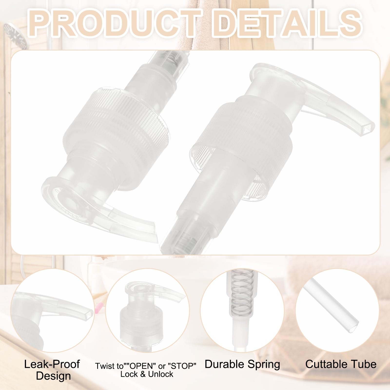 16 Pcs Soap Dispenser Pump Heads Soap Dispensers Top Pumps Replacement Switch Pumphead for Standard 28