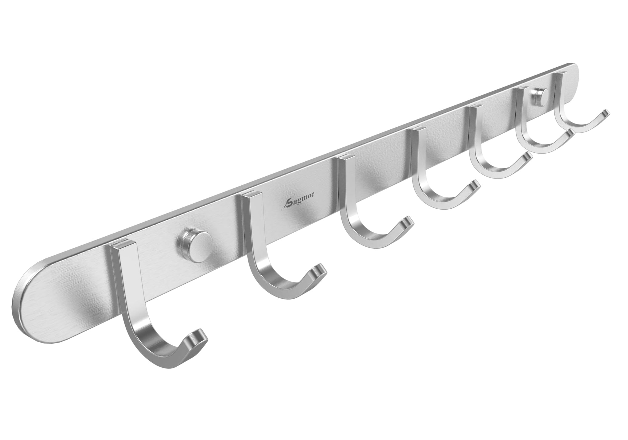 Towel Hook Rack Brushed Nickel 17