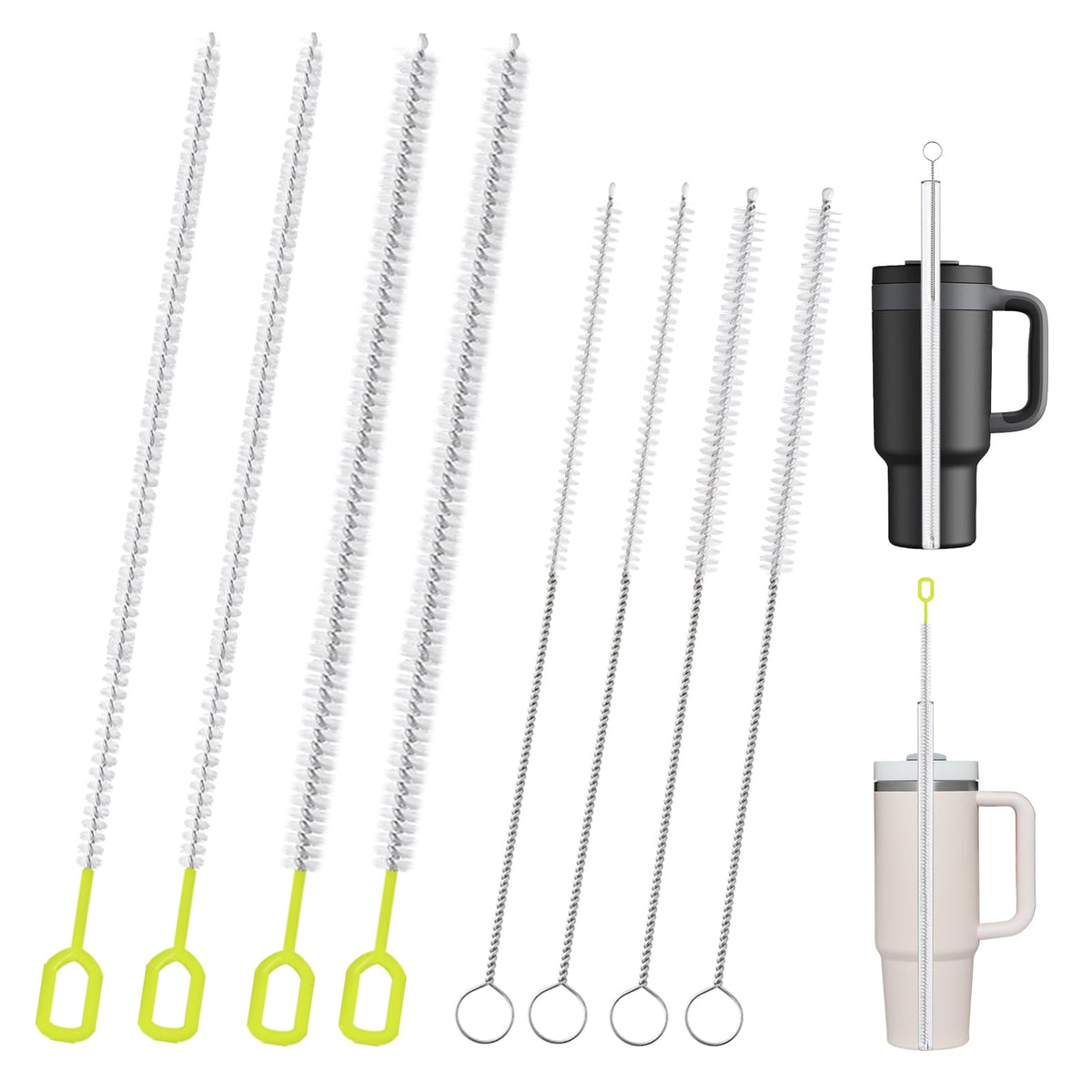 8 Pieces Straw Cleaner Brush Set for Cleaning Straws (8 Count)