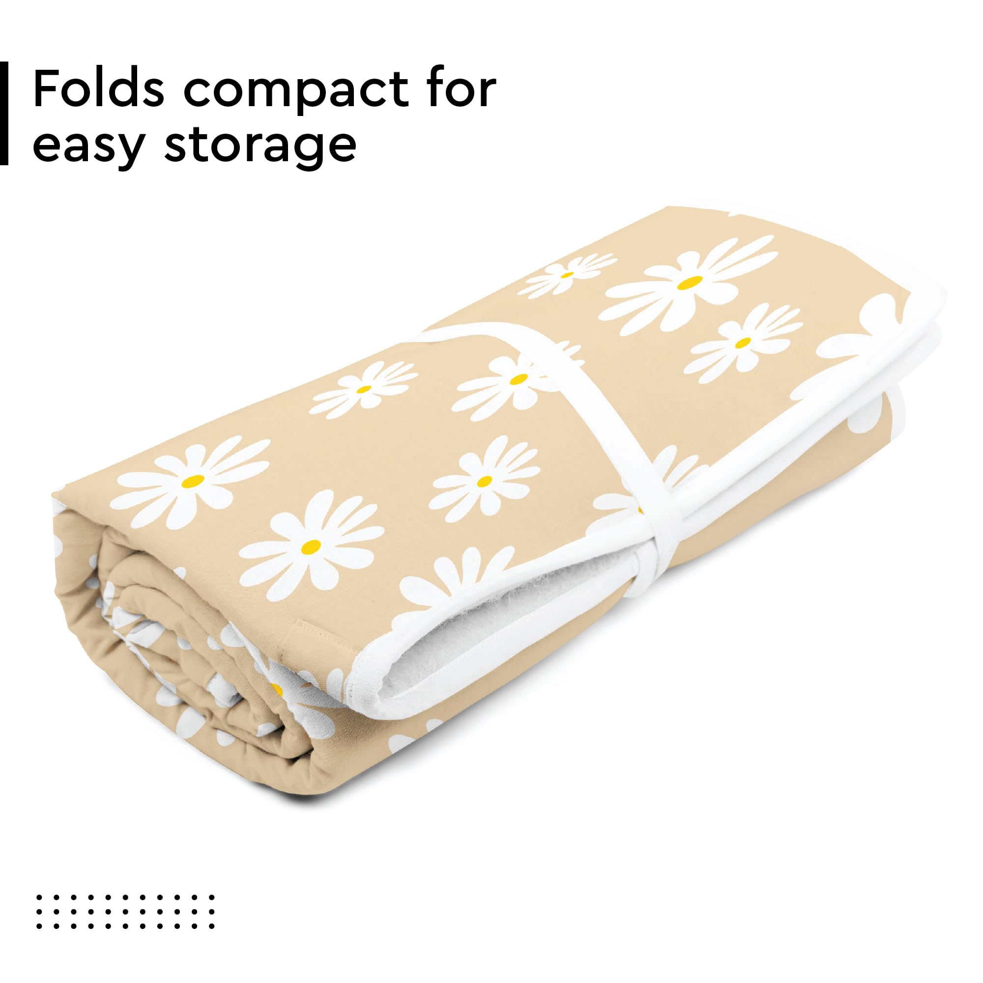 Ironing Mat Heat Resistant Pad 48"x28" Daisy Beige