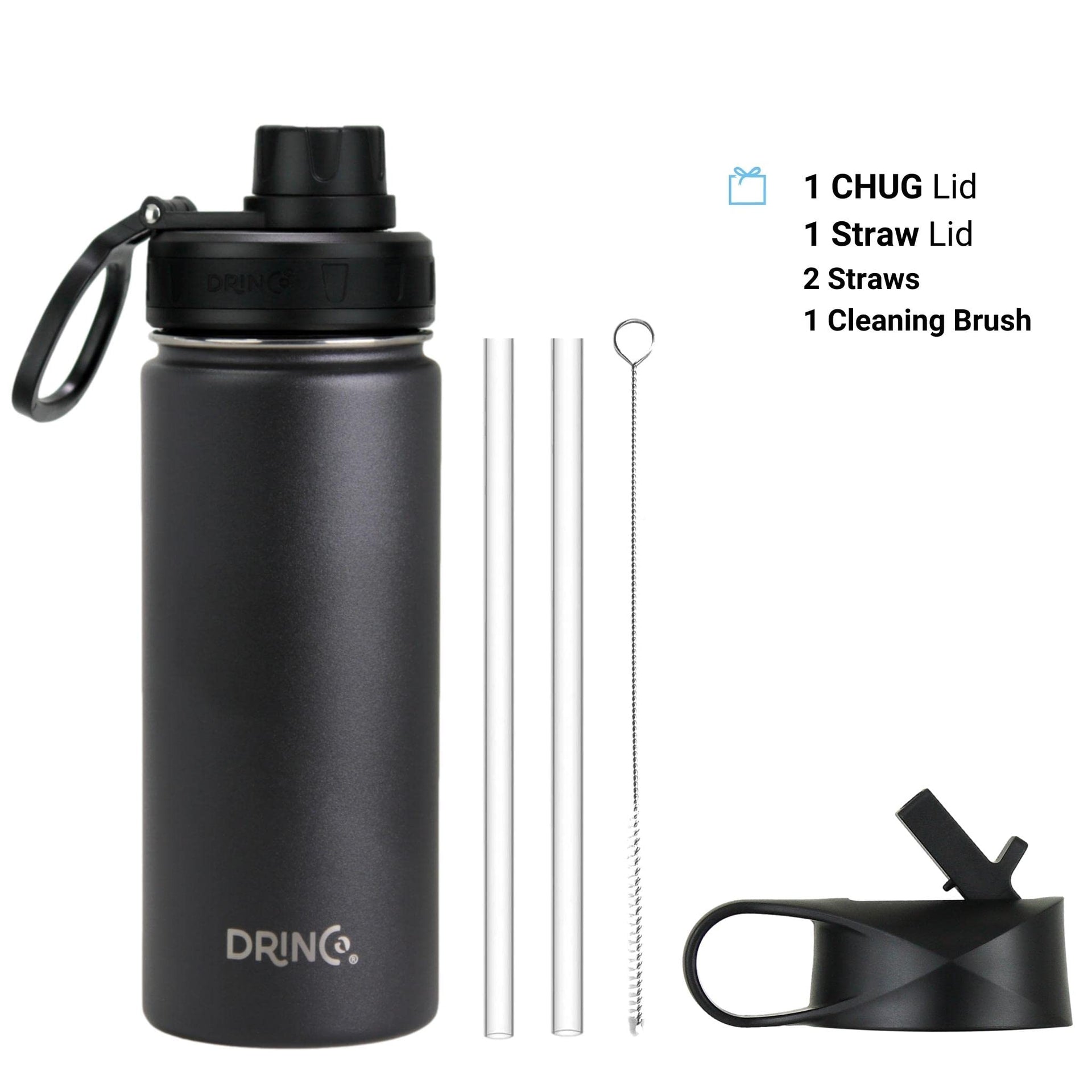 Stainless Steel Water Bottle Spout Lid Vacuum Insulated Double Wall Water Bottle Wide Mouth