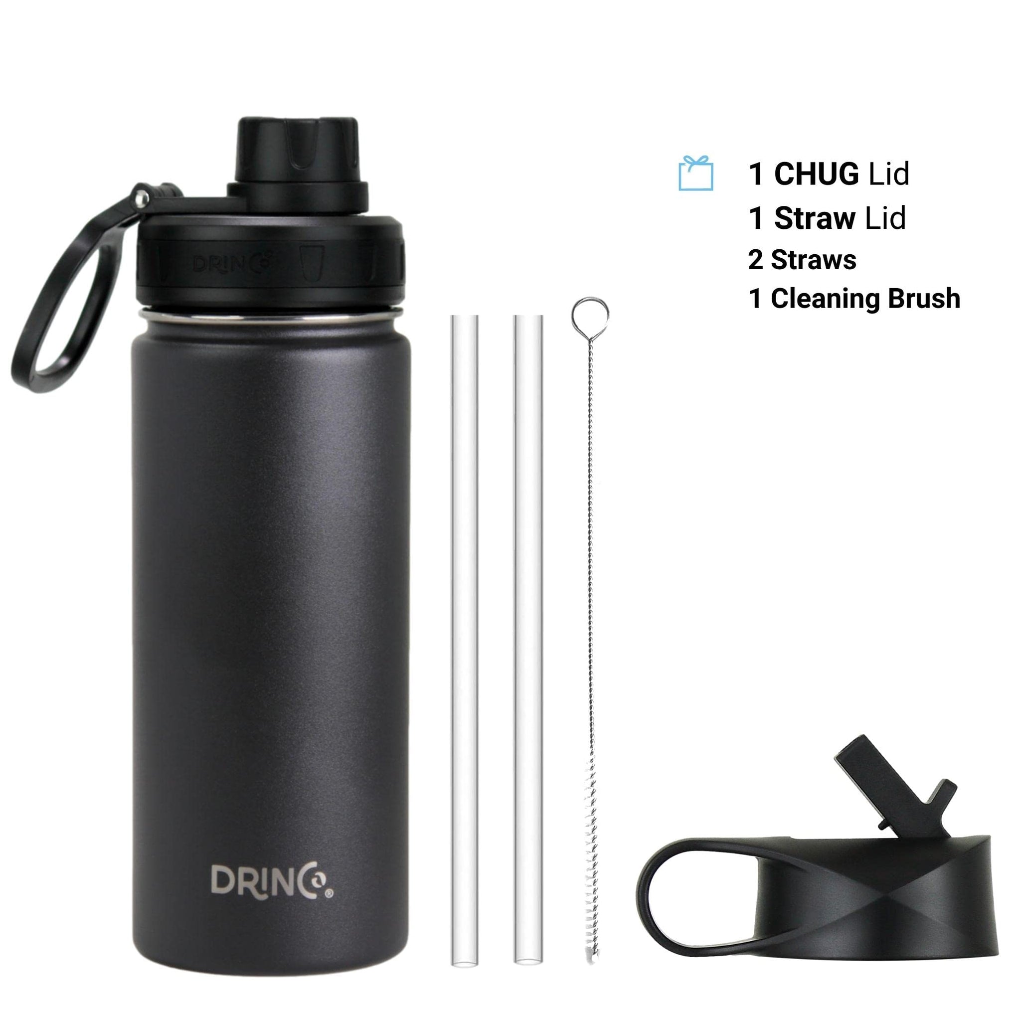 Stainless Steel Water Bottle Spout Lid Vacuum Insulated Double Wall Water Bottle Wide Mouth