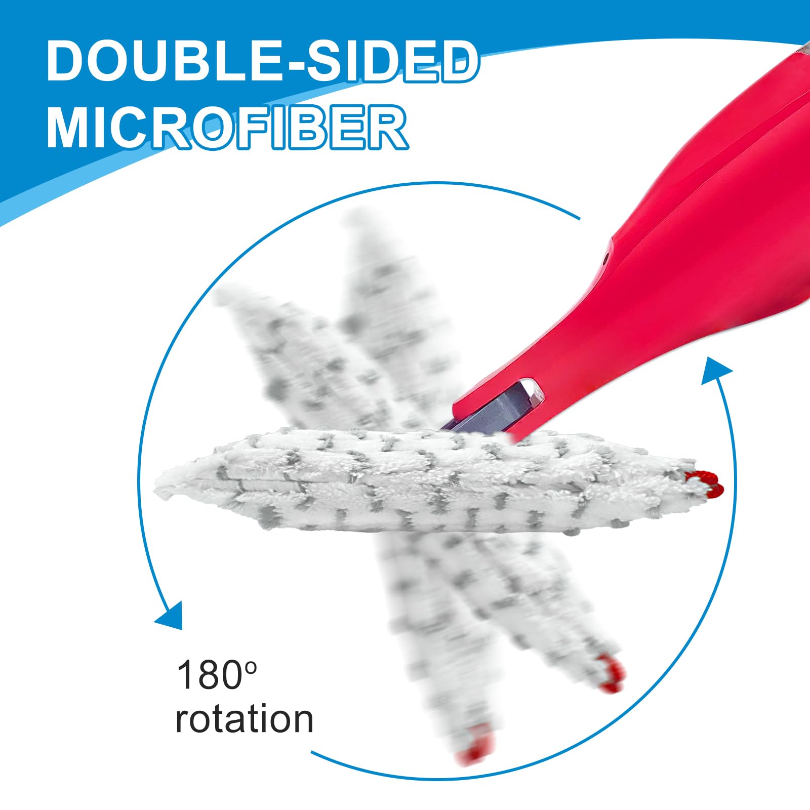 Microfiber Spray Mop Pads Compatible with Promist MAX Spray Mop (4 Count)