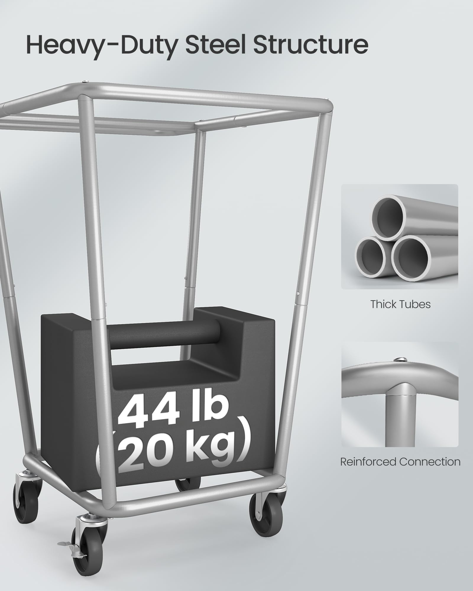 Laundry Basket with Wheels - ModHome Supplies