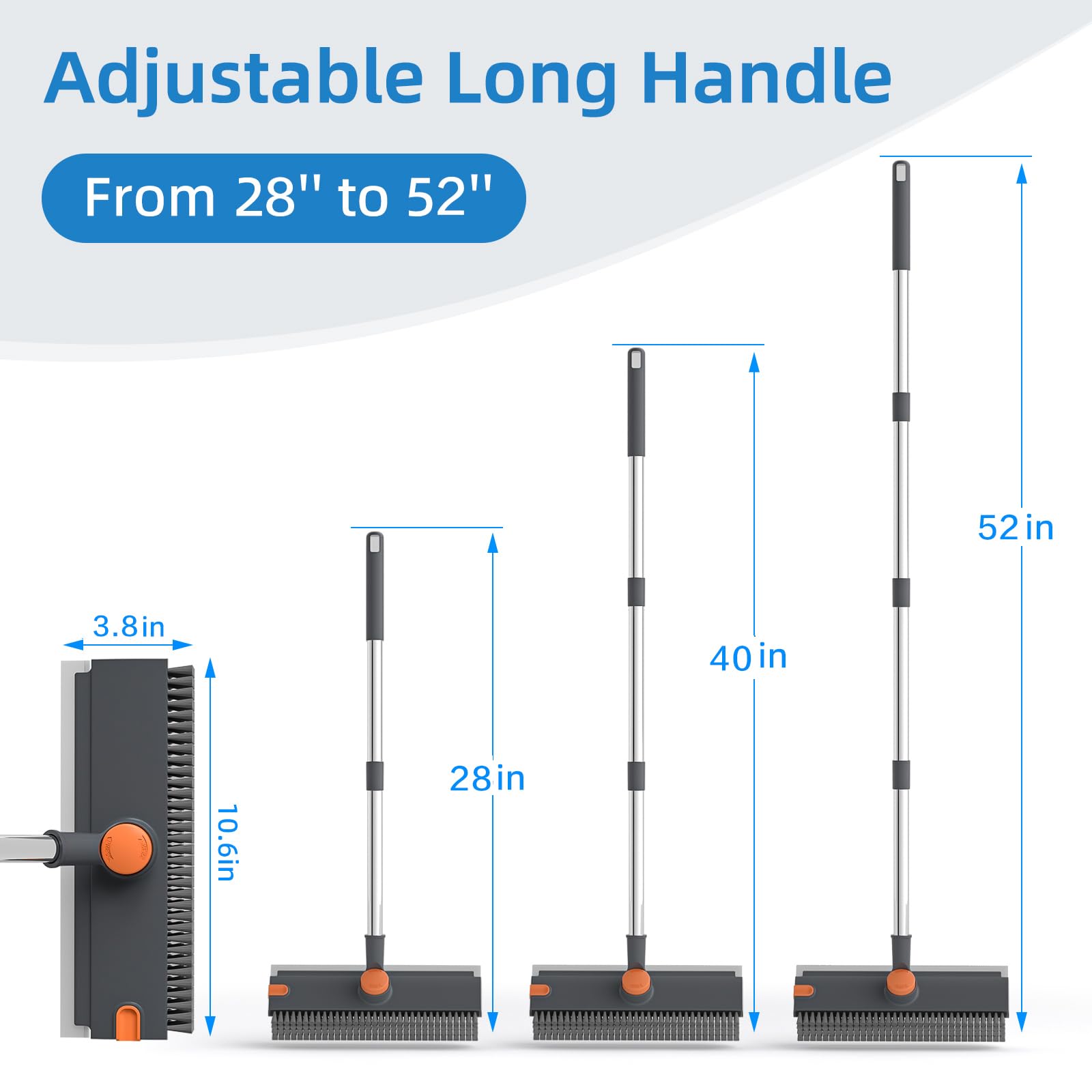 Floor Scrub Brush with Long Handle