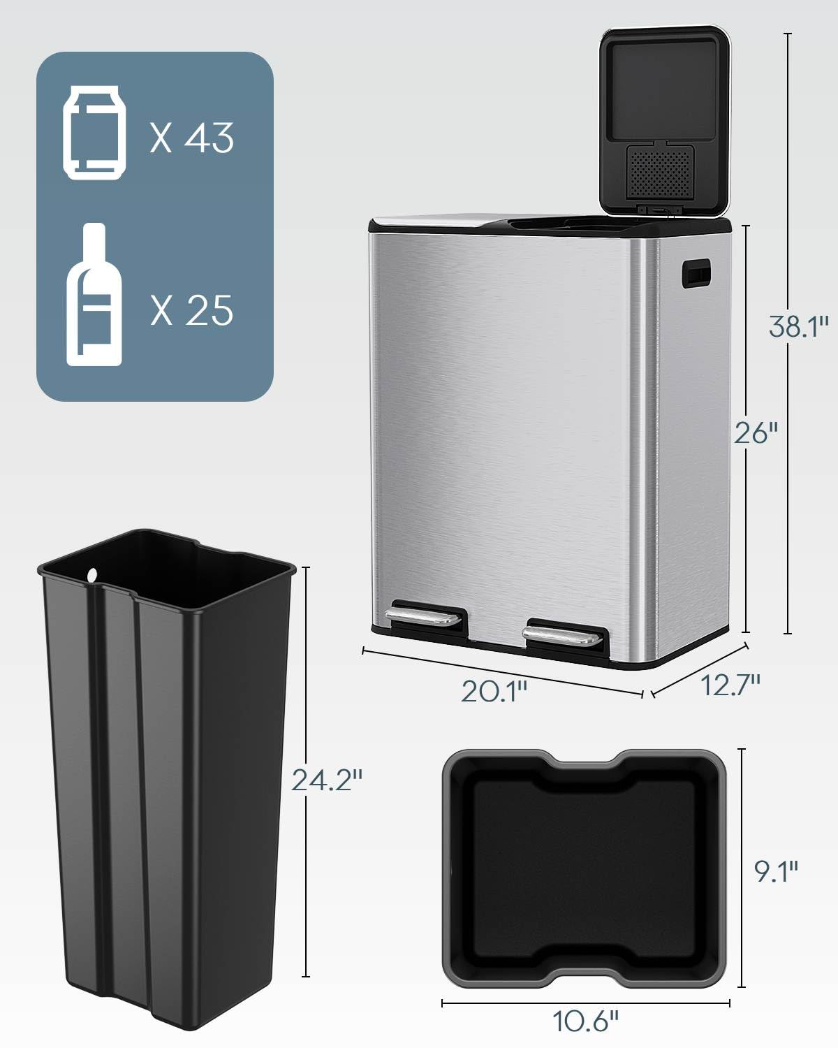 16 Gal 2 x 30 L (2 Count)