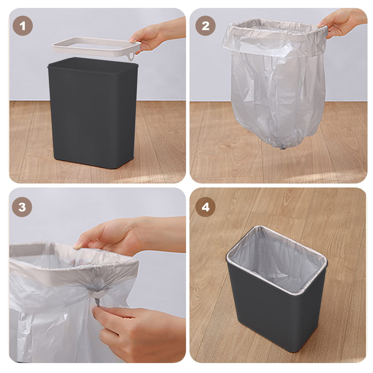 2 PACK Touchless Bathroom Trash Can (2 Count)
