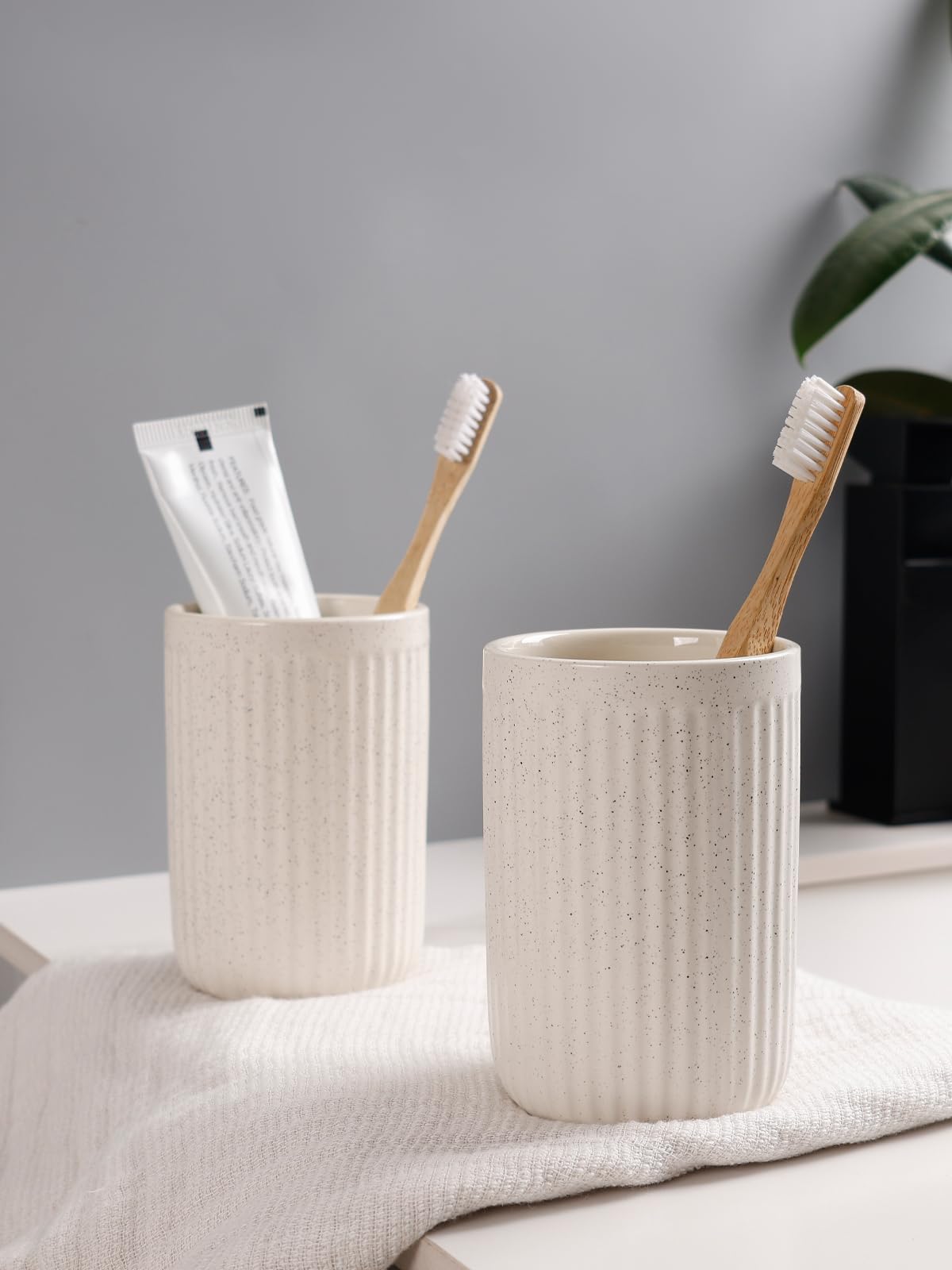 Soap Dispenser and Toothbrush Holder Set (2 Count)