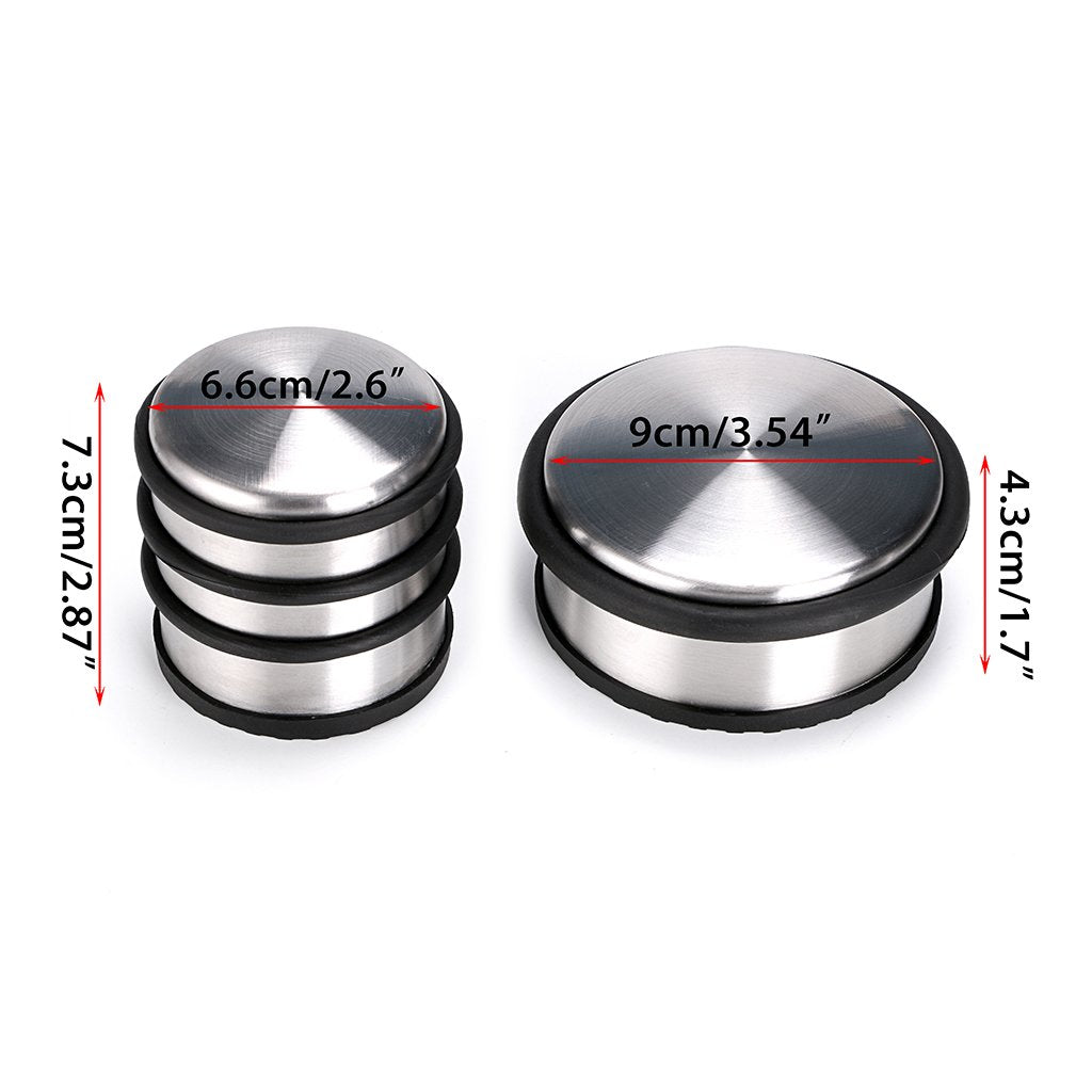 Heavy Duty Floor Door Stopper No Drill Stainless Steel Door Stops