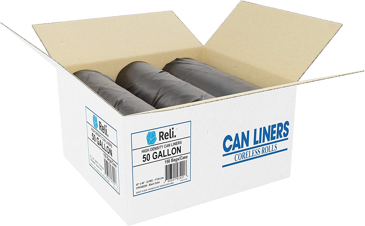 Premium 50 Gallon Trash Bags (150 Count)