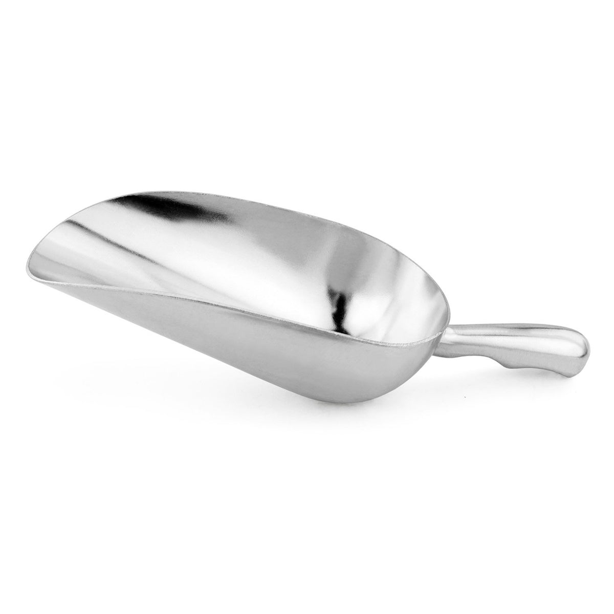 34547 One Piece Cast Aluminum Round Bottom Bar Ice Flour Utility Scoop