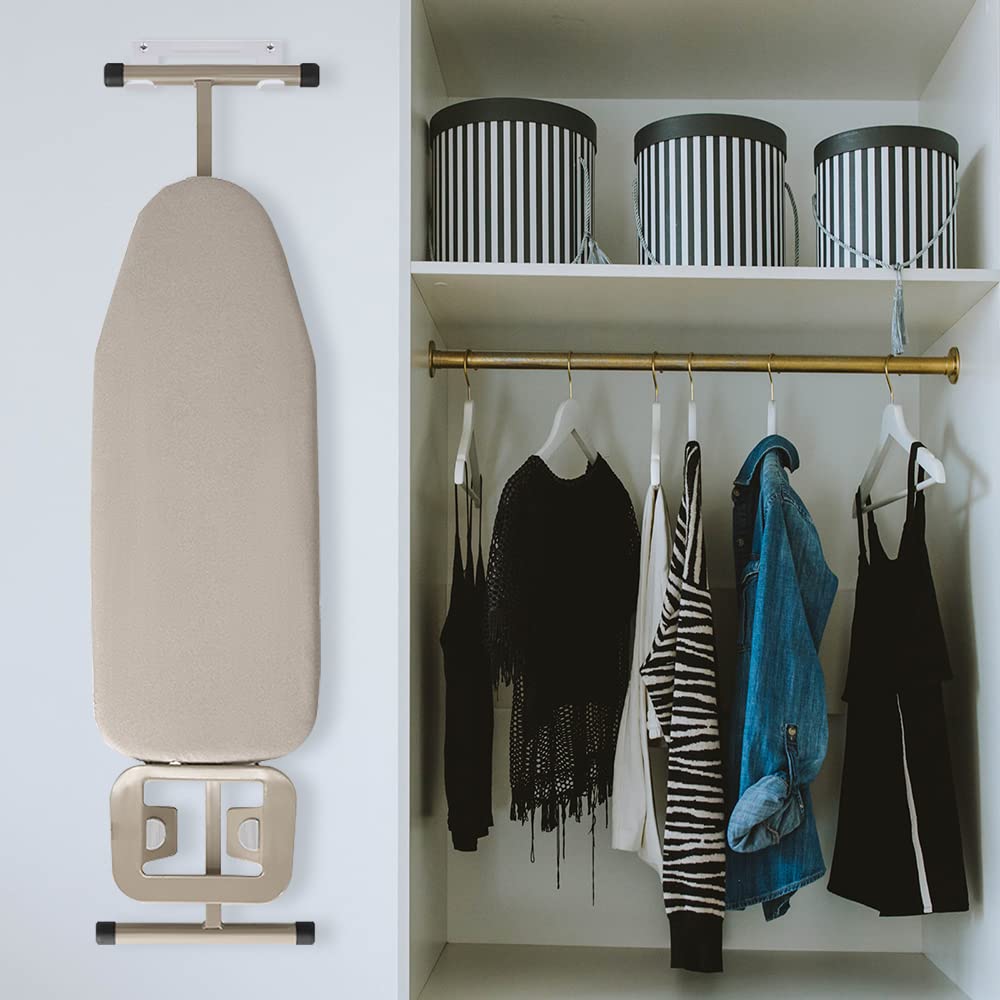 Ironing Board Hanger Wall Mount Ironing Board Holder Organizer Wall Rack for Laundry Rooms Storage Rack Hanging Shelf Hanger