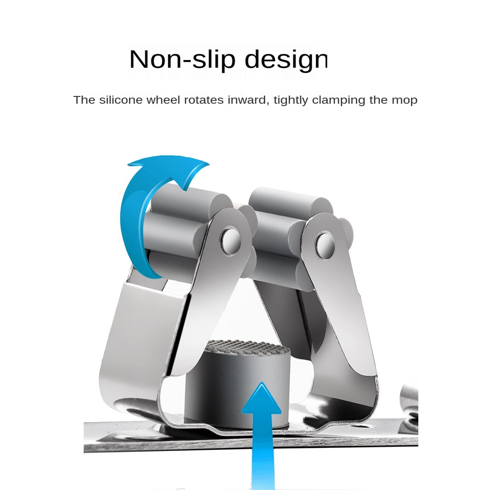 Stainless Steel Broom Holder Bathroom Storage Wall Mount Metal Holder for Heavy Duty Tool Organizer