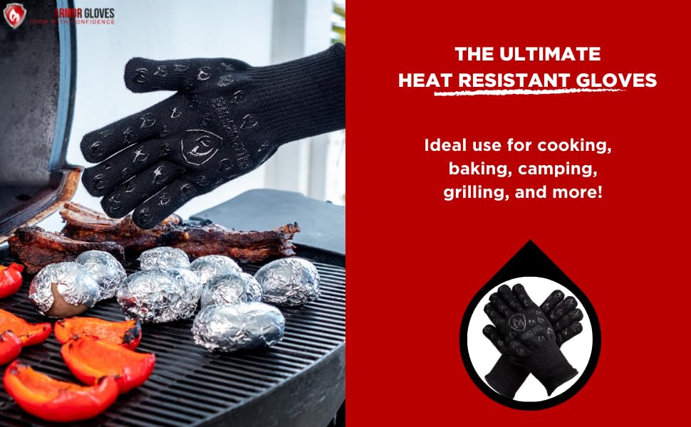 Grill Armor Oven Gloves with Fingers