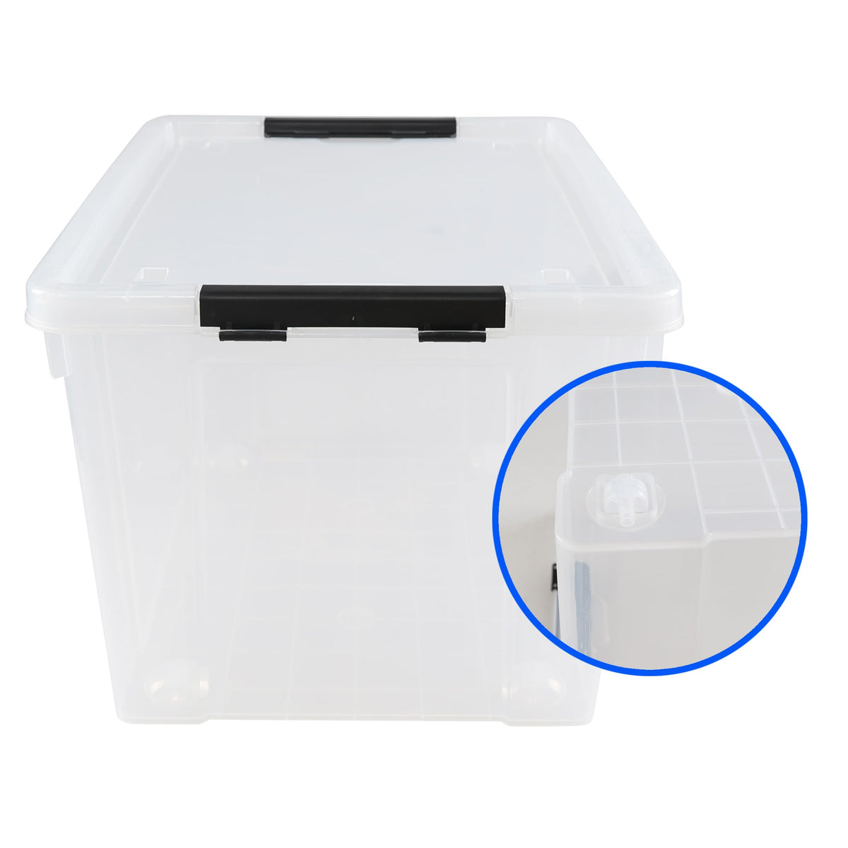 Clear Latch Storage Bins With Lids and Wheels (4 Count)