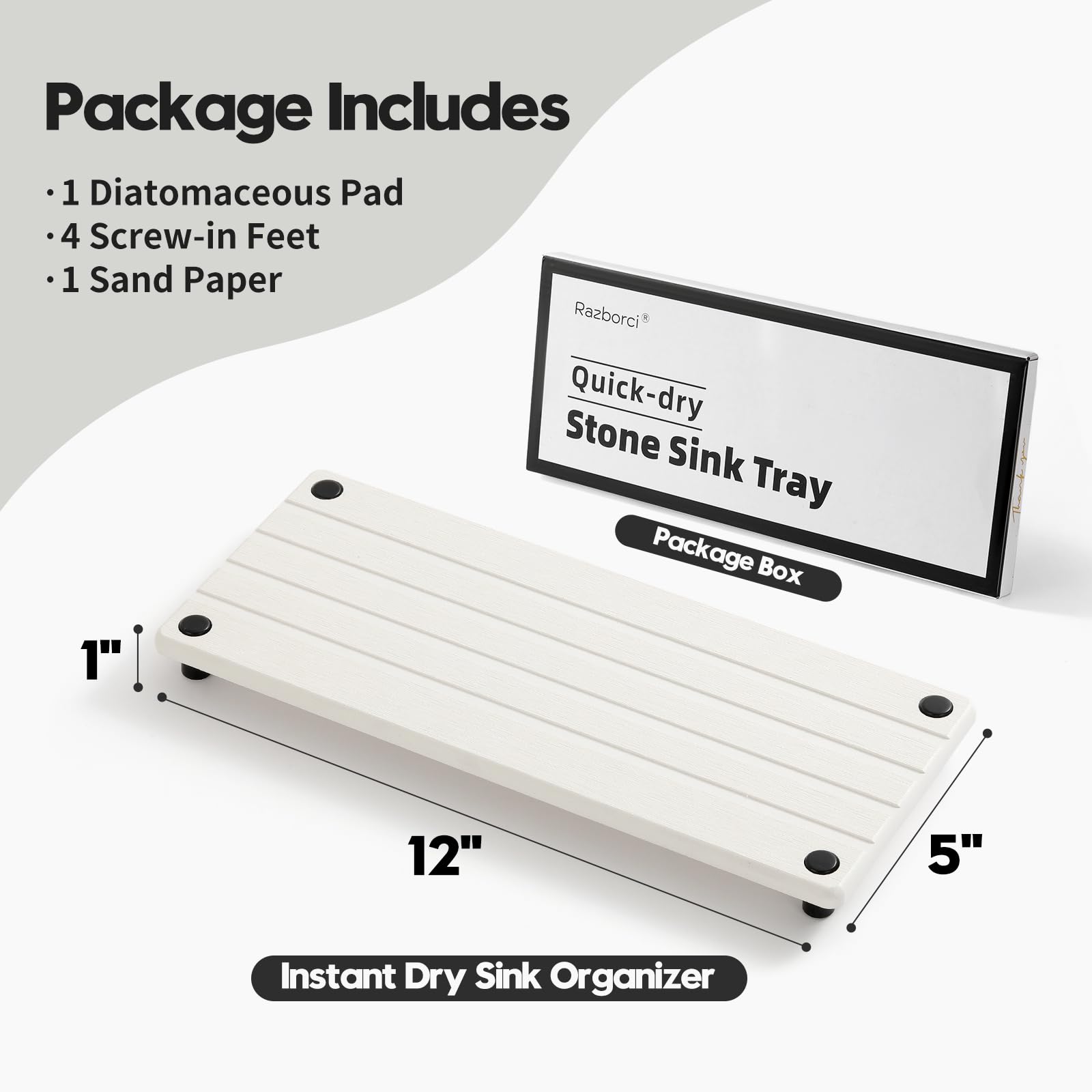 Instant Dry Sink Caddy Kitchen Sink Organizer