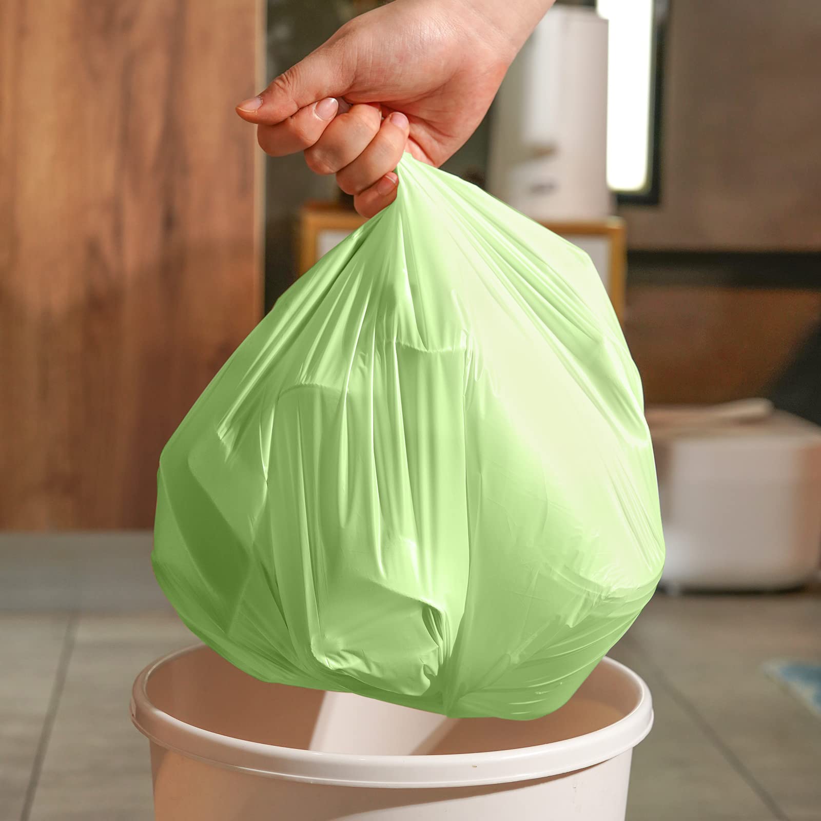 Compostable Trash Bags 2.6 Gallon 100 Counts Compost Small Garbage Bag for Kitchen Bathroom BPI Certified