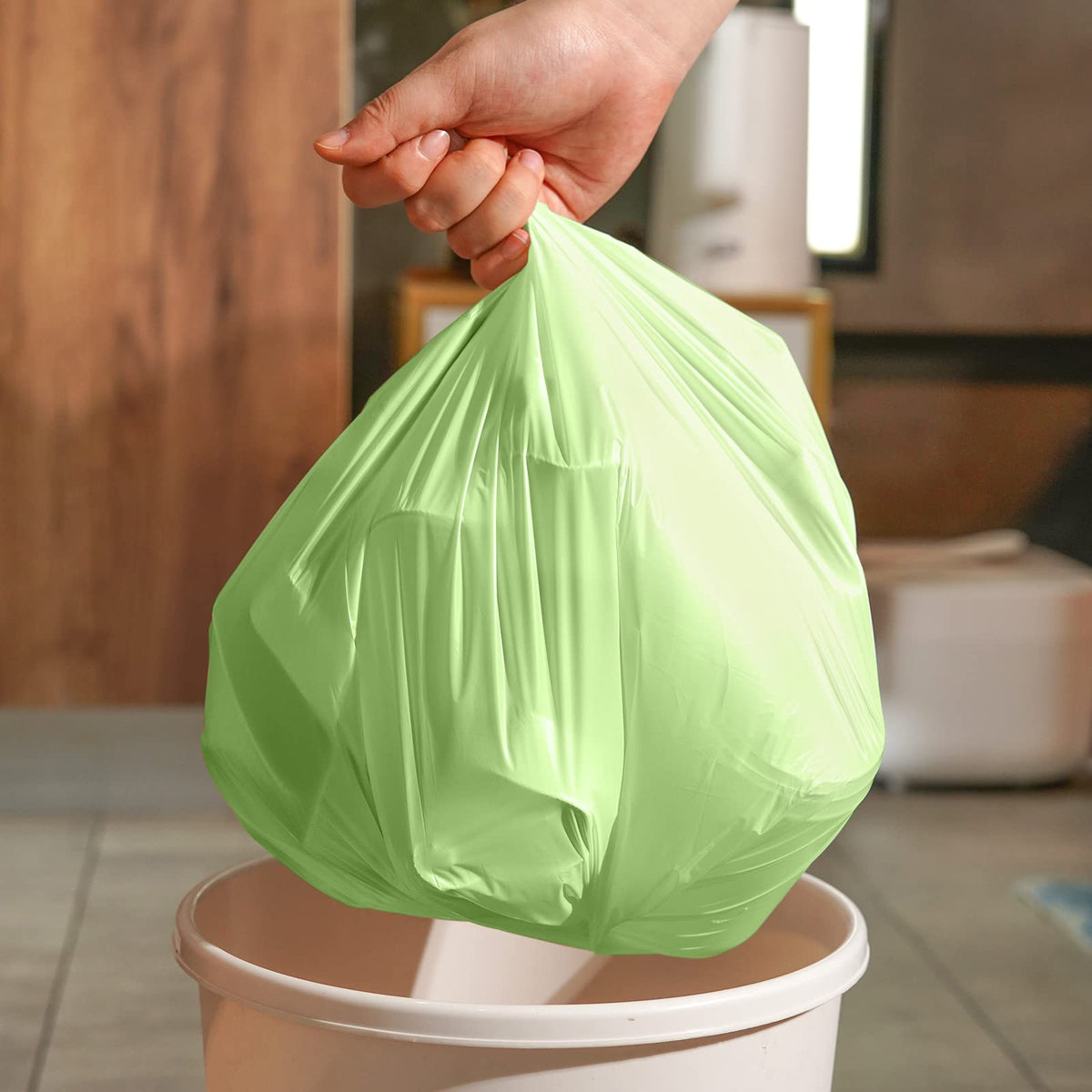 Compostable 8 Gallon Trash Bags Compost Small Garbage Bag Extra Thick 0.87 Mil for Kitchen Bathroom BPI Certified 30 Counts
