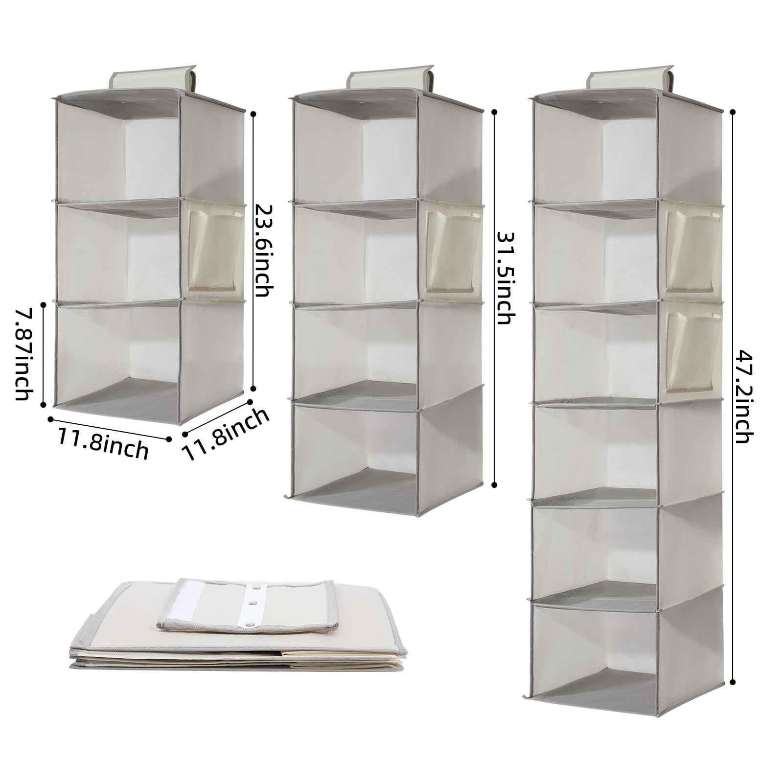 2 Packs Hanging Closet Organizer Storage (2 Count)