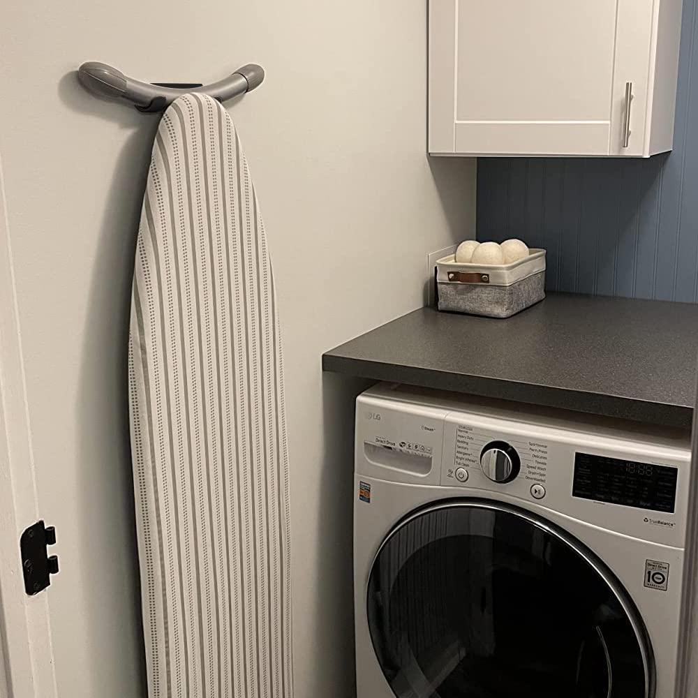 Ironing Board Hanger Wall Mount Ironing Board Holder Organizer Wall Rack for Laundry Rooms Storage Rack Hanging Shelf Hanger