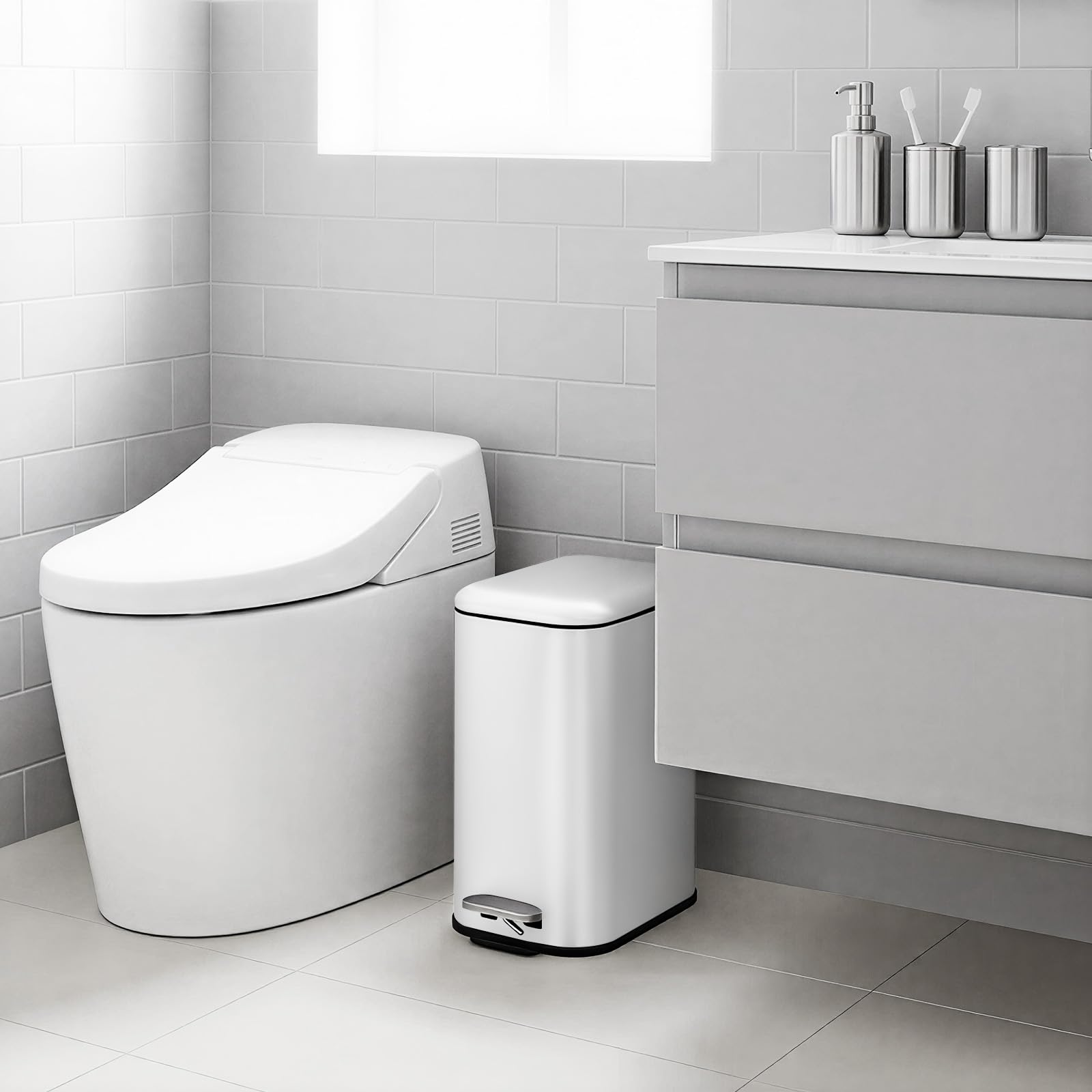 3.2 Gallon Bathroom Trash Can
