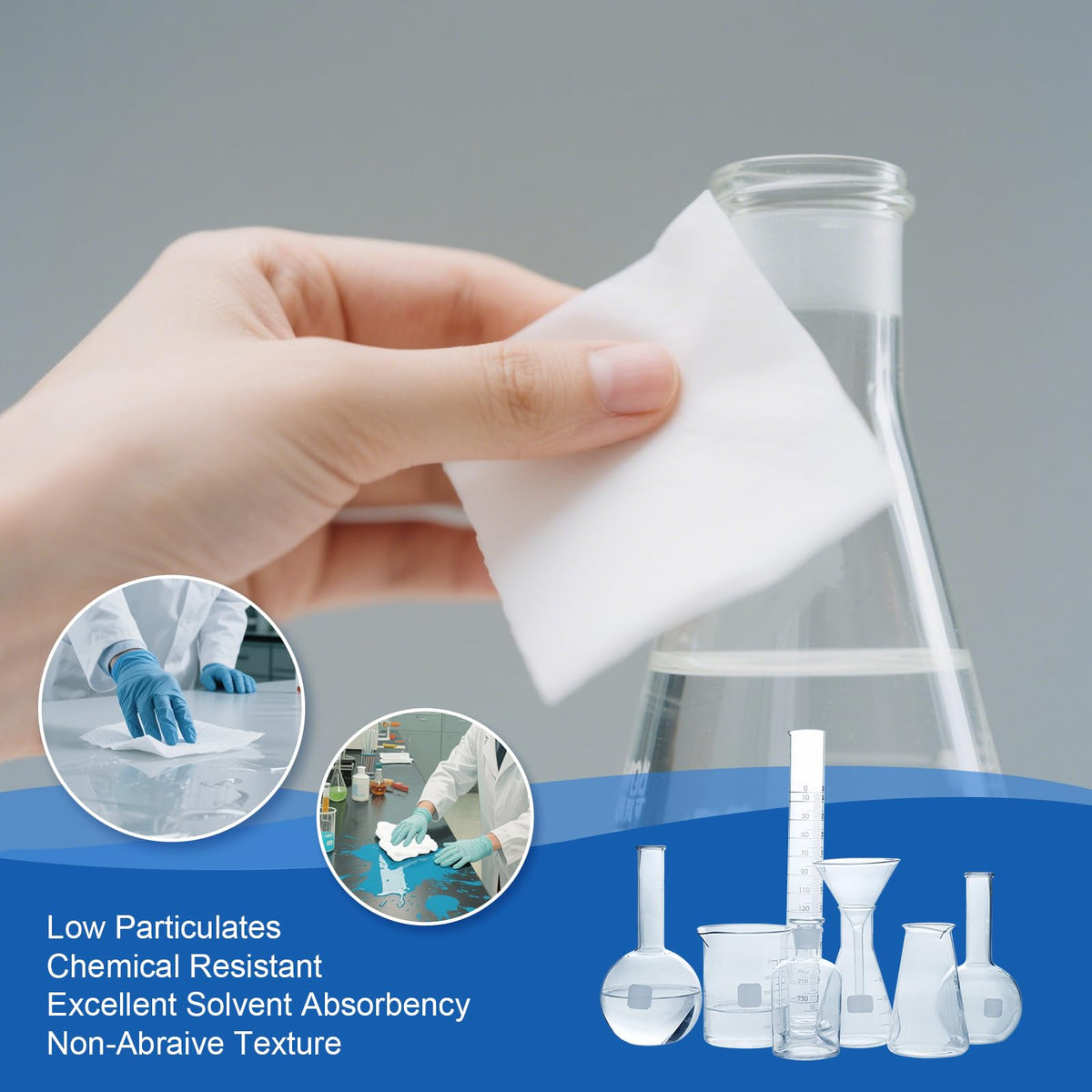 Cleanroom Wipes 4"x4" (1200 Count)