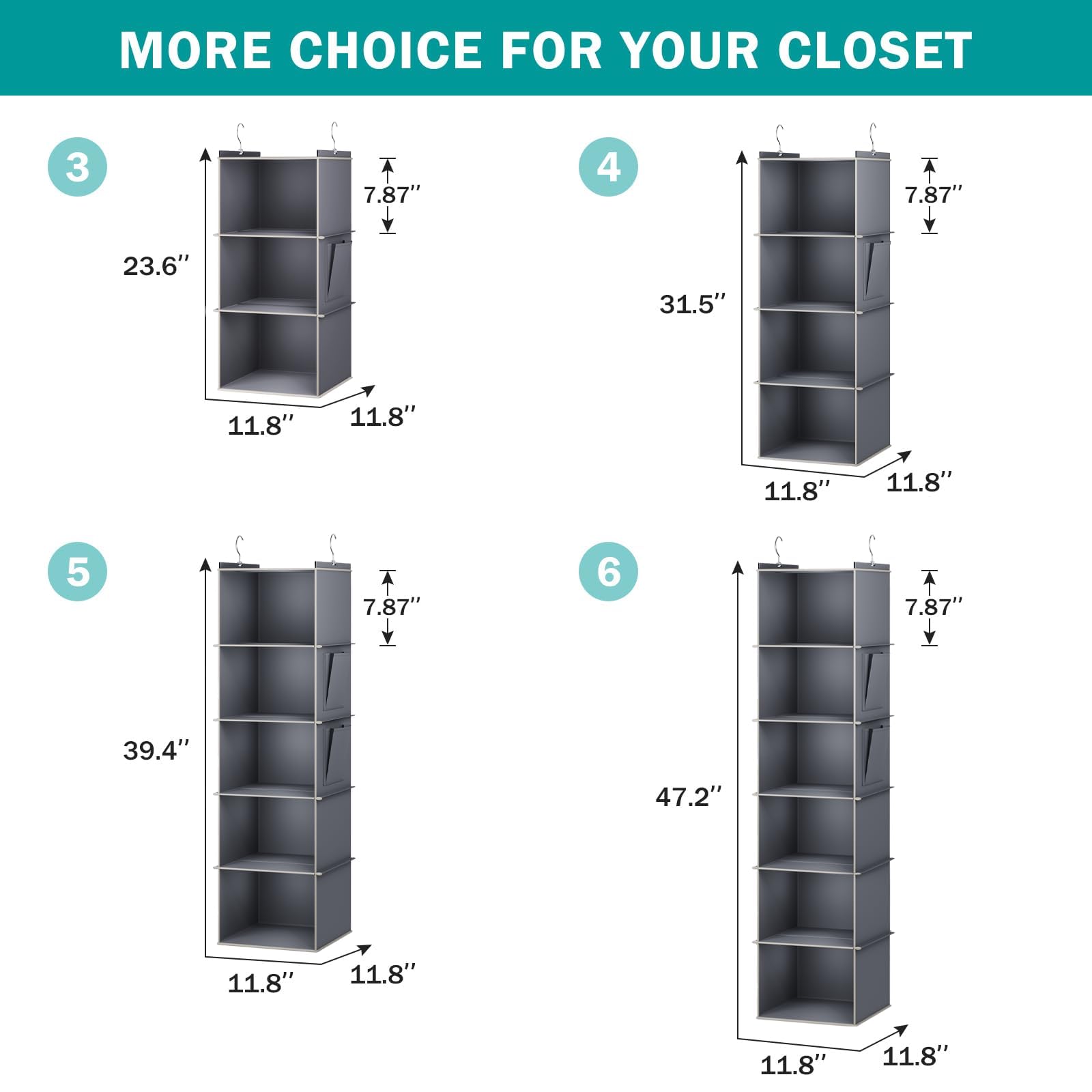 Hanging Closet Organizer and Storage for Clothes