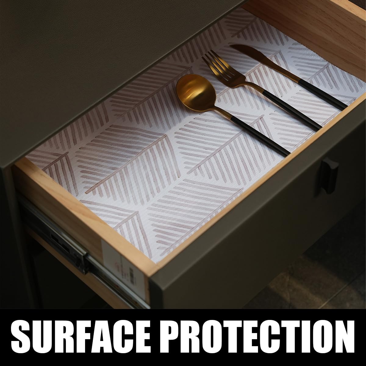 Shelf Liners for Kitchen Cabinets (9.84 Sq Ft)