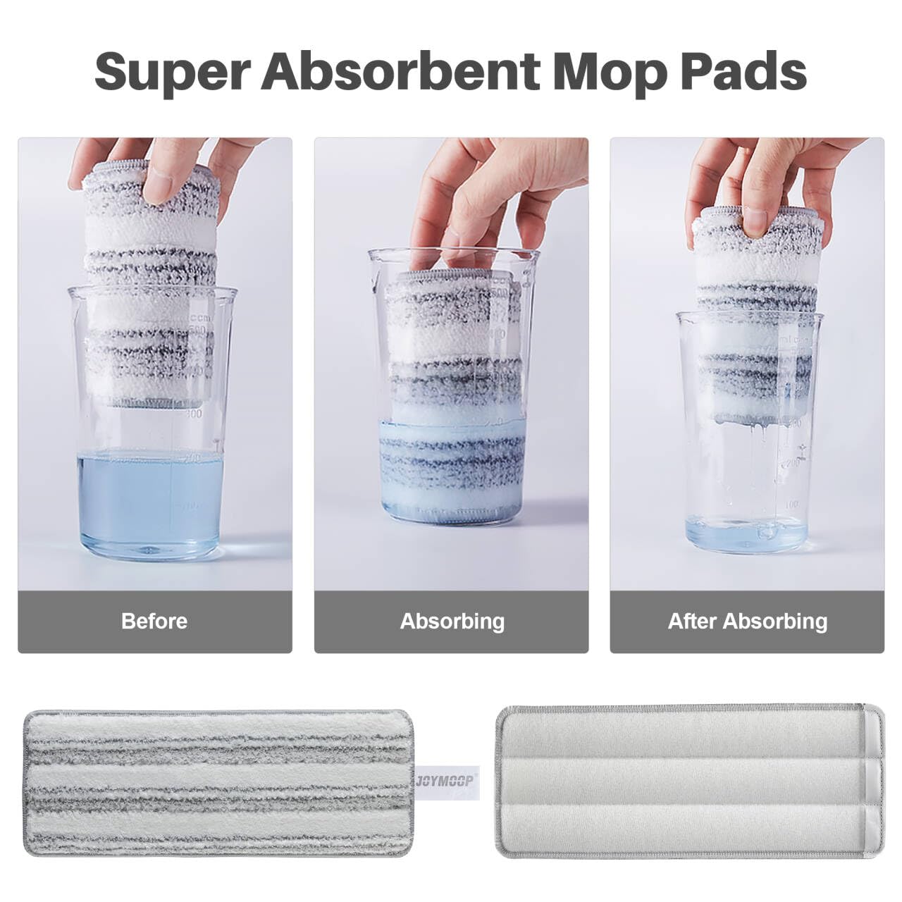 Microfiber Replacement Pads for 17.7" Flat Mop System (4 Count)