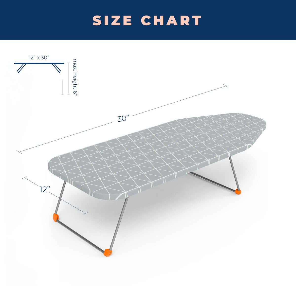 Tabletop Ironing Board with Folding Legs