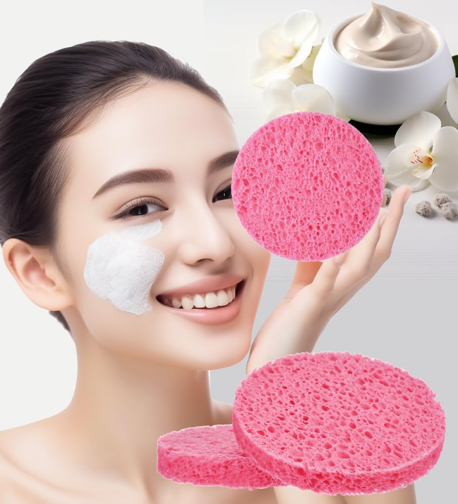 50 PCS Compressed Facial Sponges for Estheticians (50 Count)