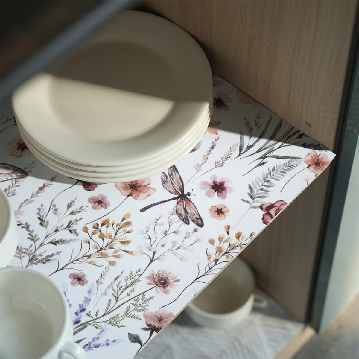 Floral Shelf and Drawer Liner for Kitchen Cabinets (2780.8 sq in)
