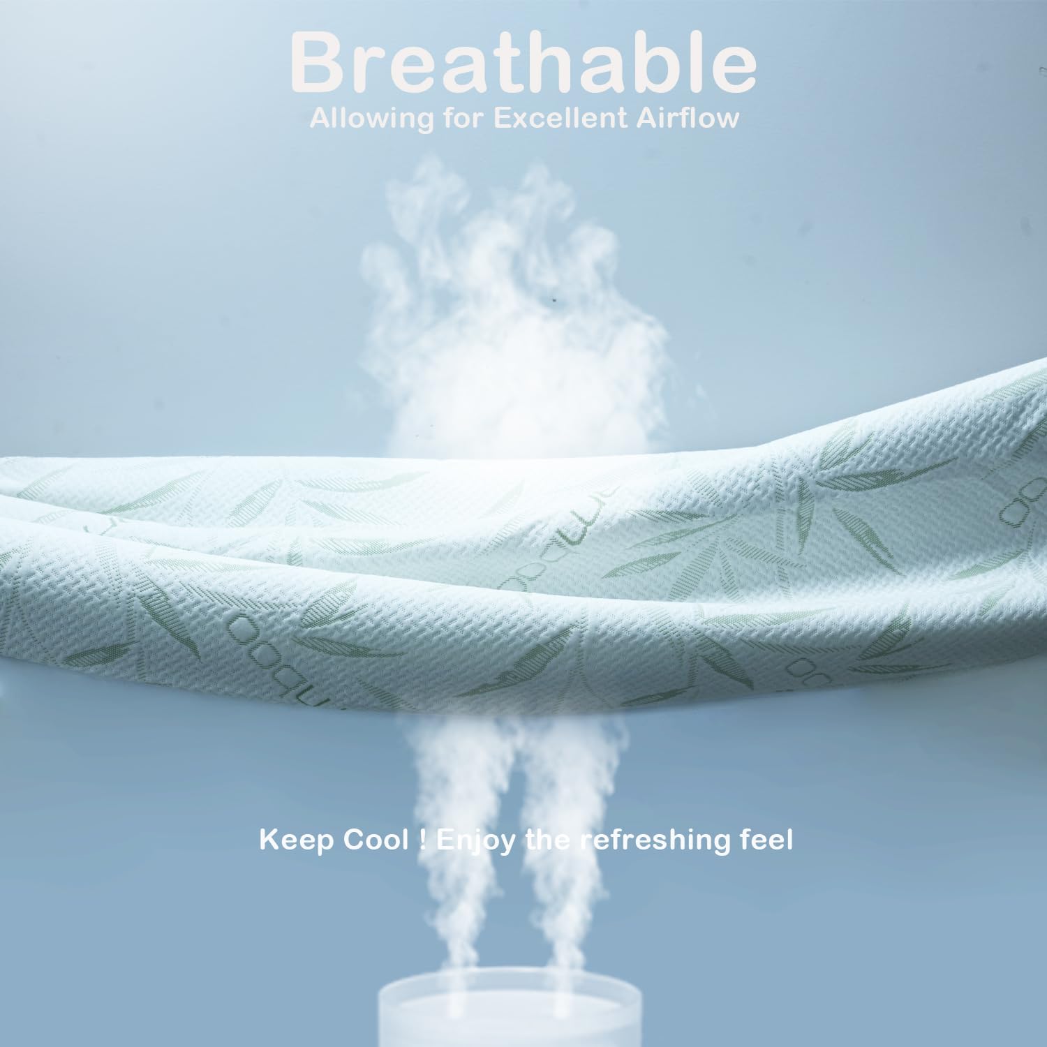 King Mattress Protector Waterproof Mattress Pad Washable Bamboo Rayon Mattress Cover Breathable Noiseless Bed Protector 5"