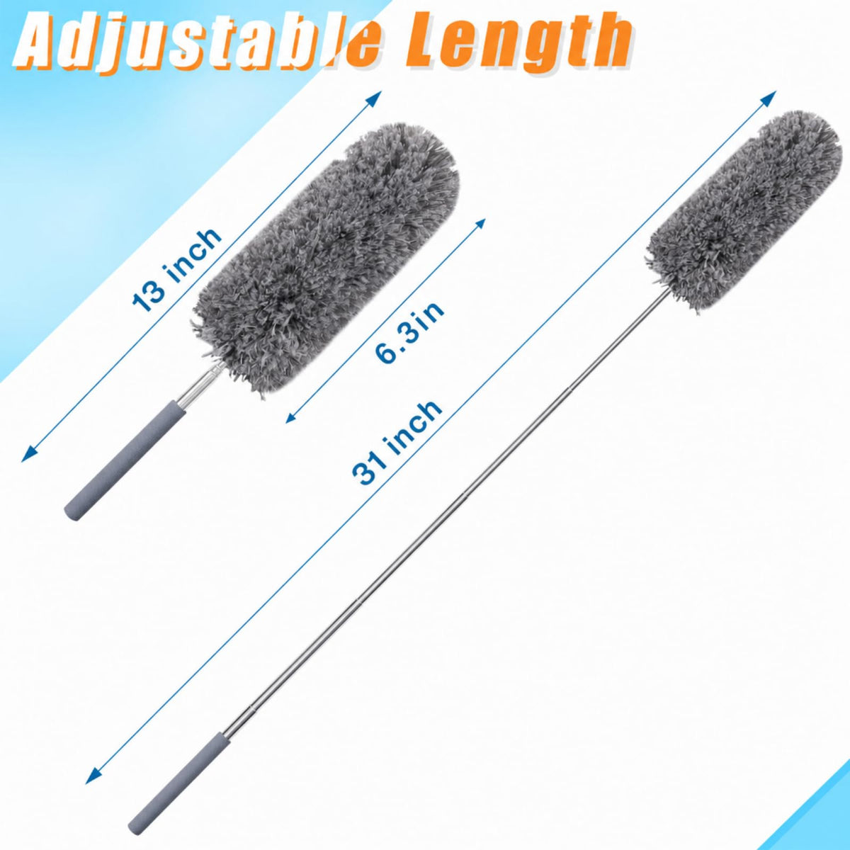 1 Pcs Microfiber Feather Duster for Cleaning