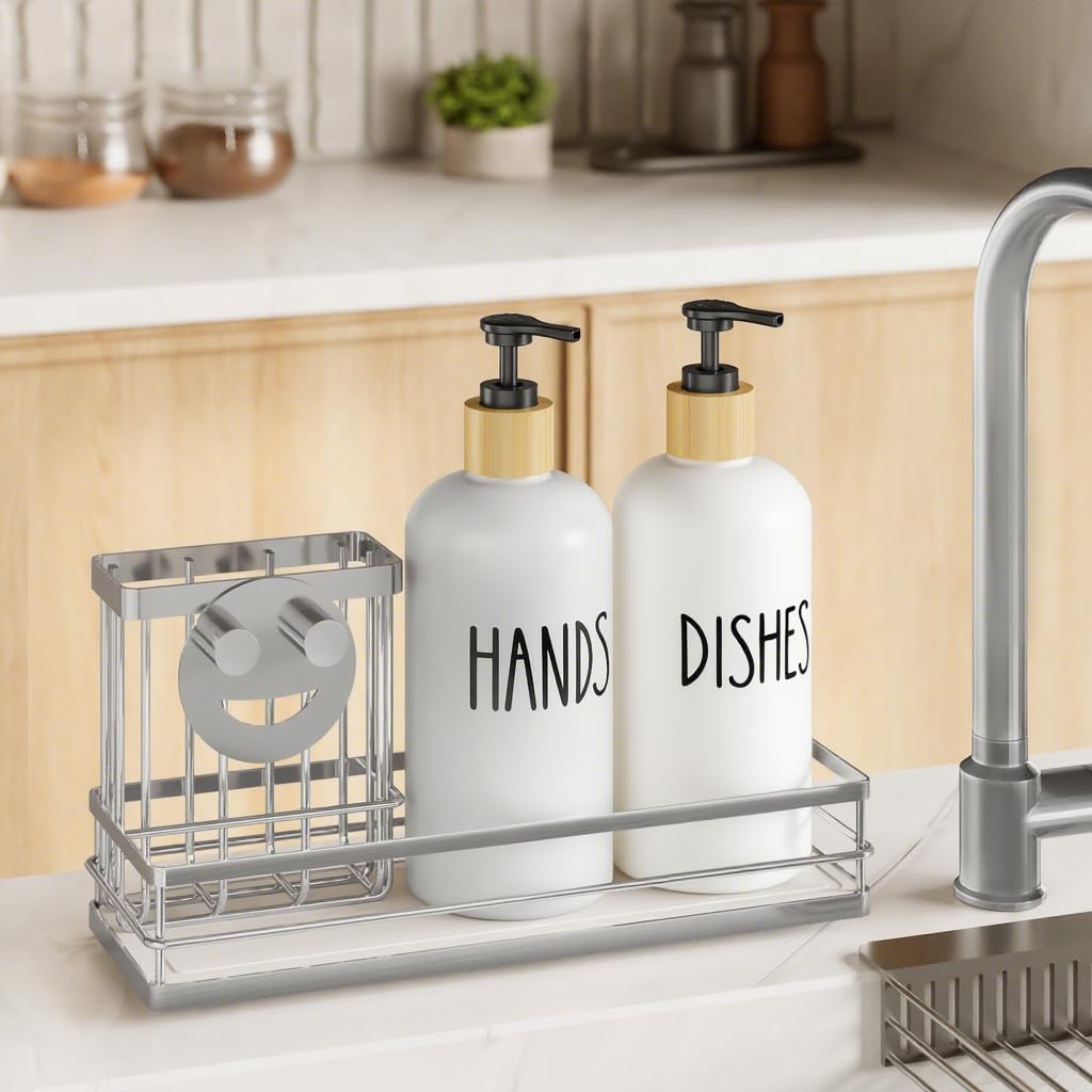 Kitchen Dish Soap Dispenser Set
