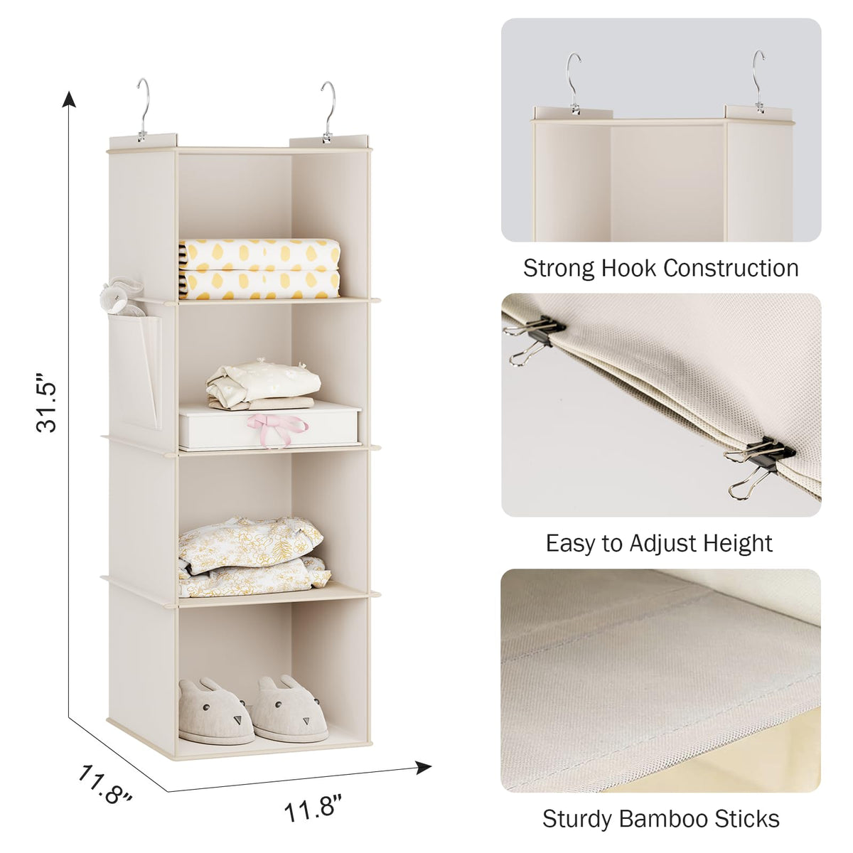 Hanging Closet Organizer and Storage for Clothes