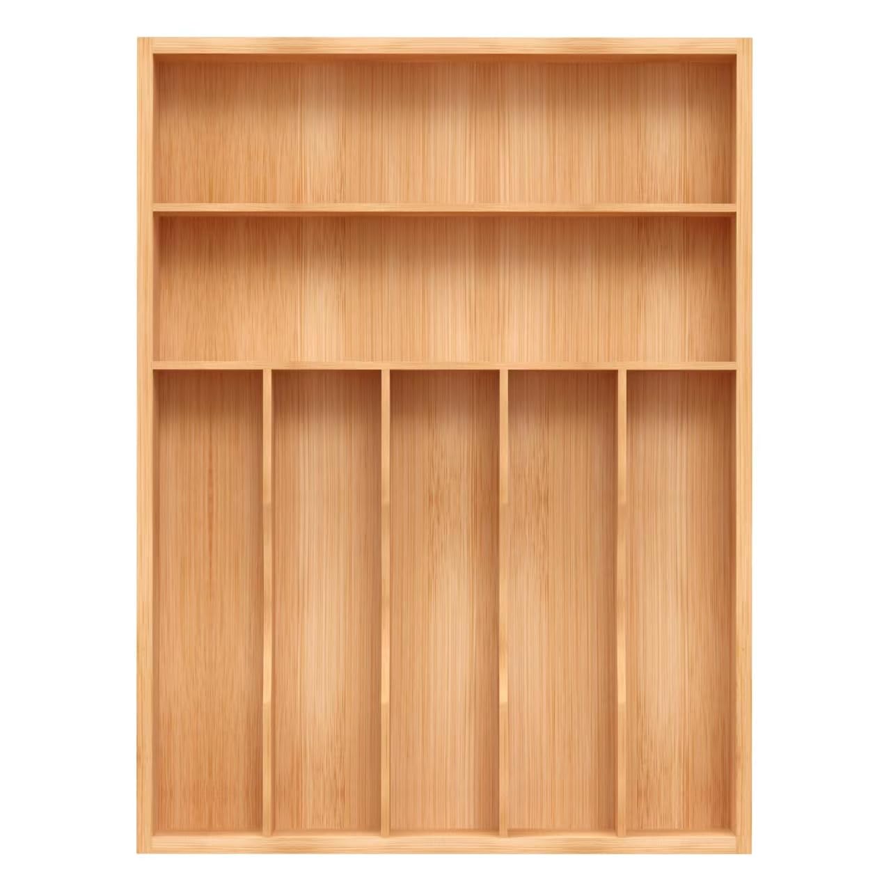 Bamboo Silverware Drawer Tray