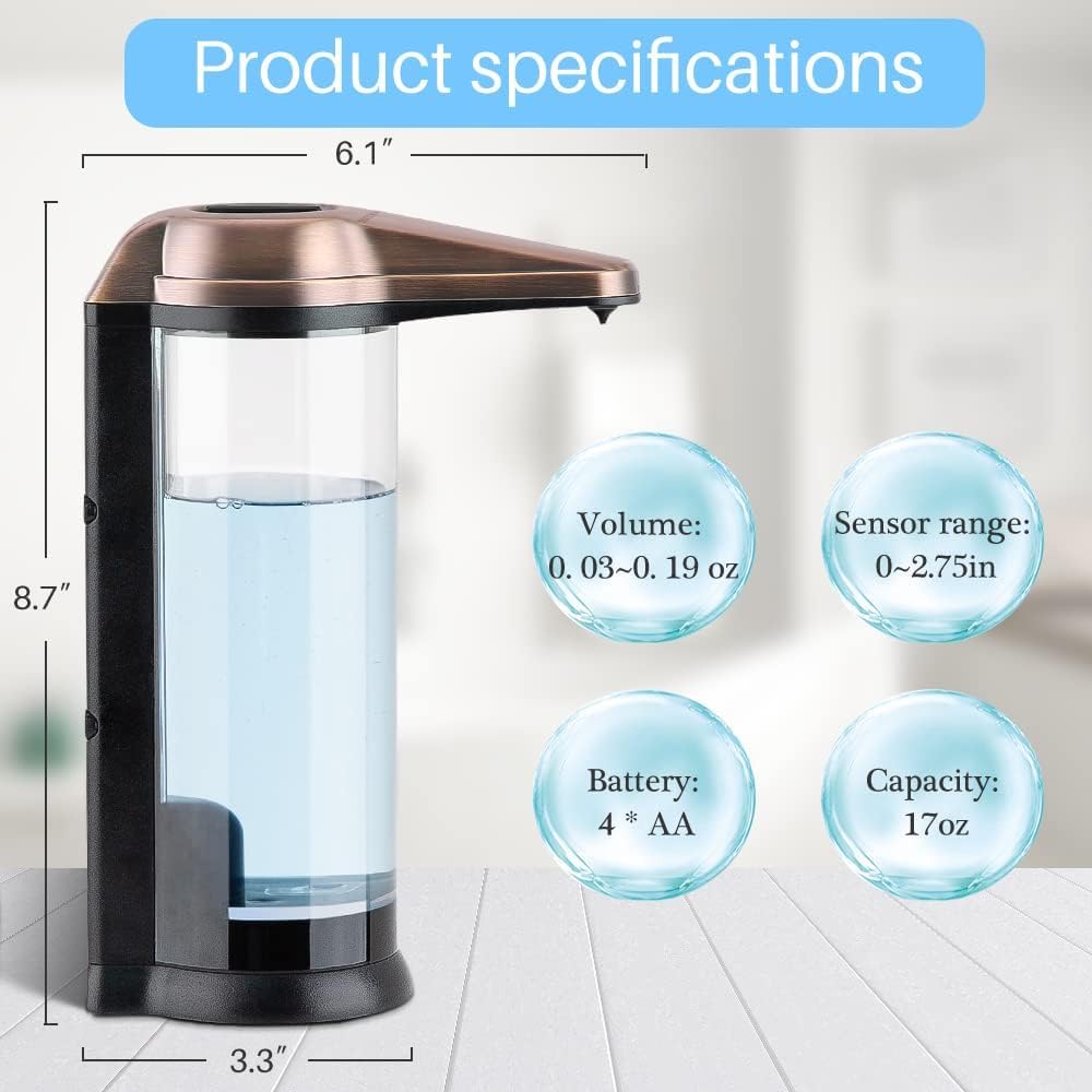17oz Automatic Liquid Soap Dispenser