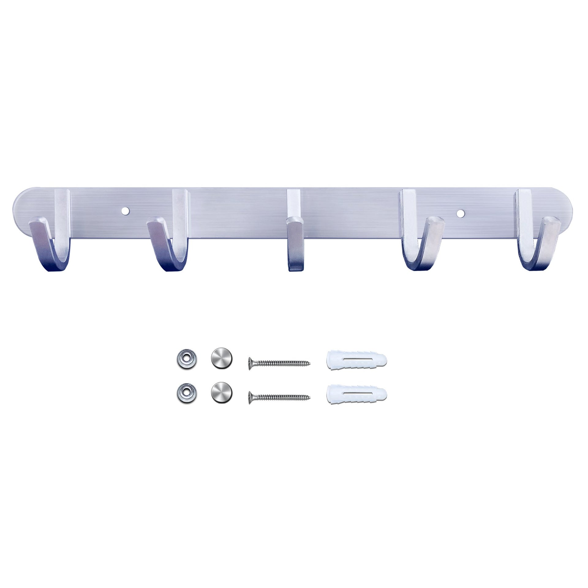Coat Hook Rail Brushed Nickel 14