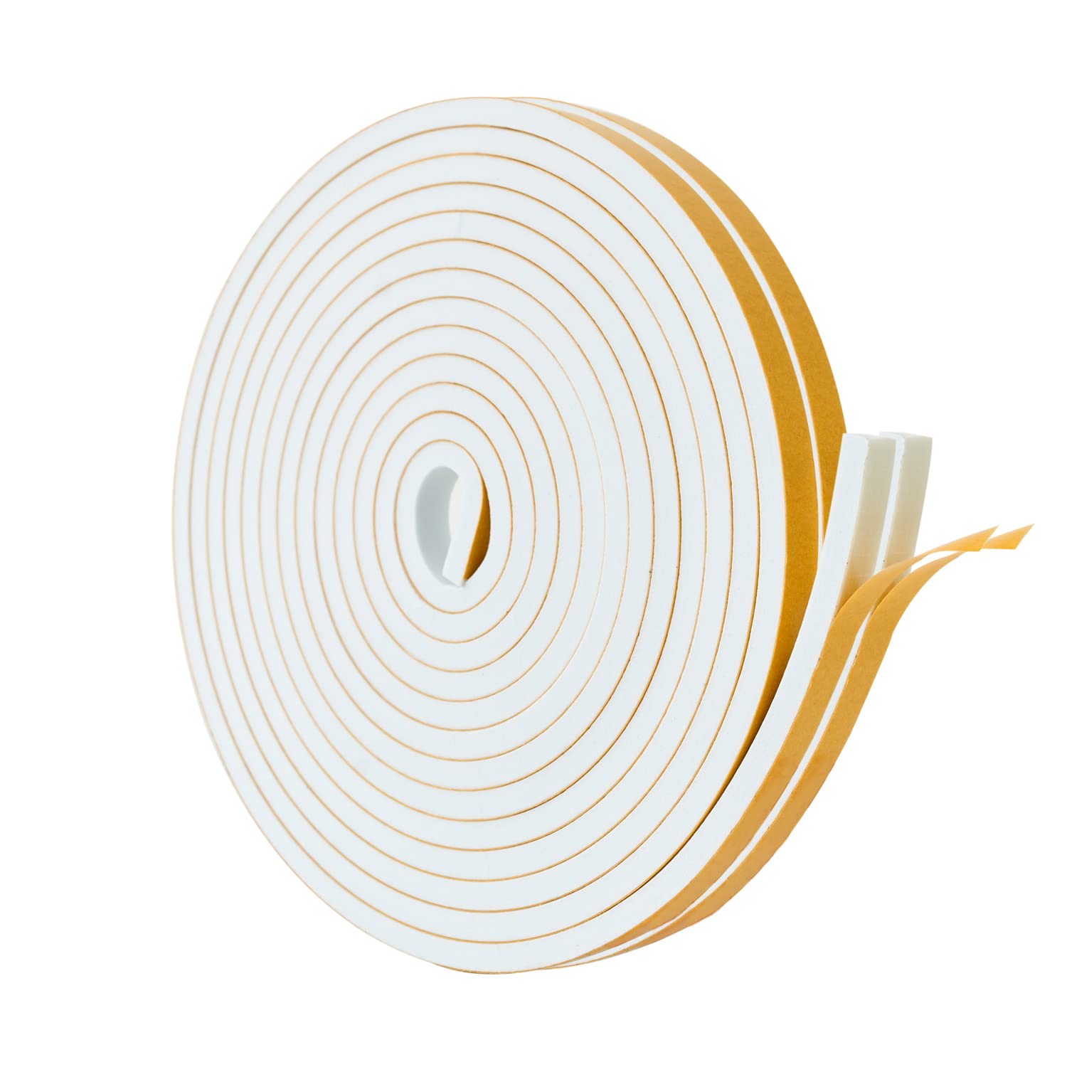 High Density Foam Weather Stripping Door Seal Strip Insulation Tape Roll for Insulating Door Frame (30 Foot)
