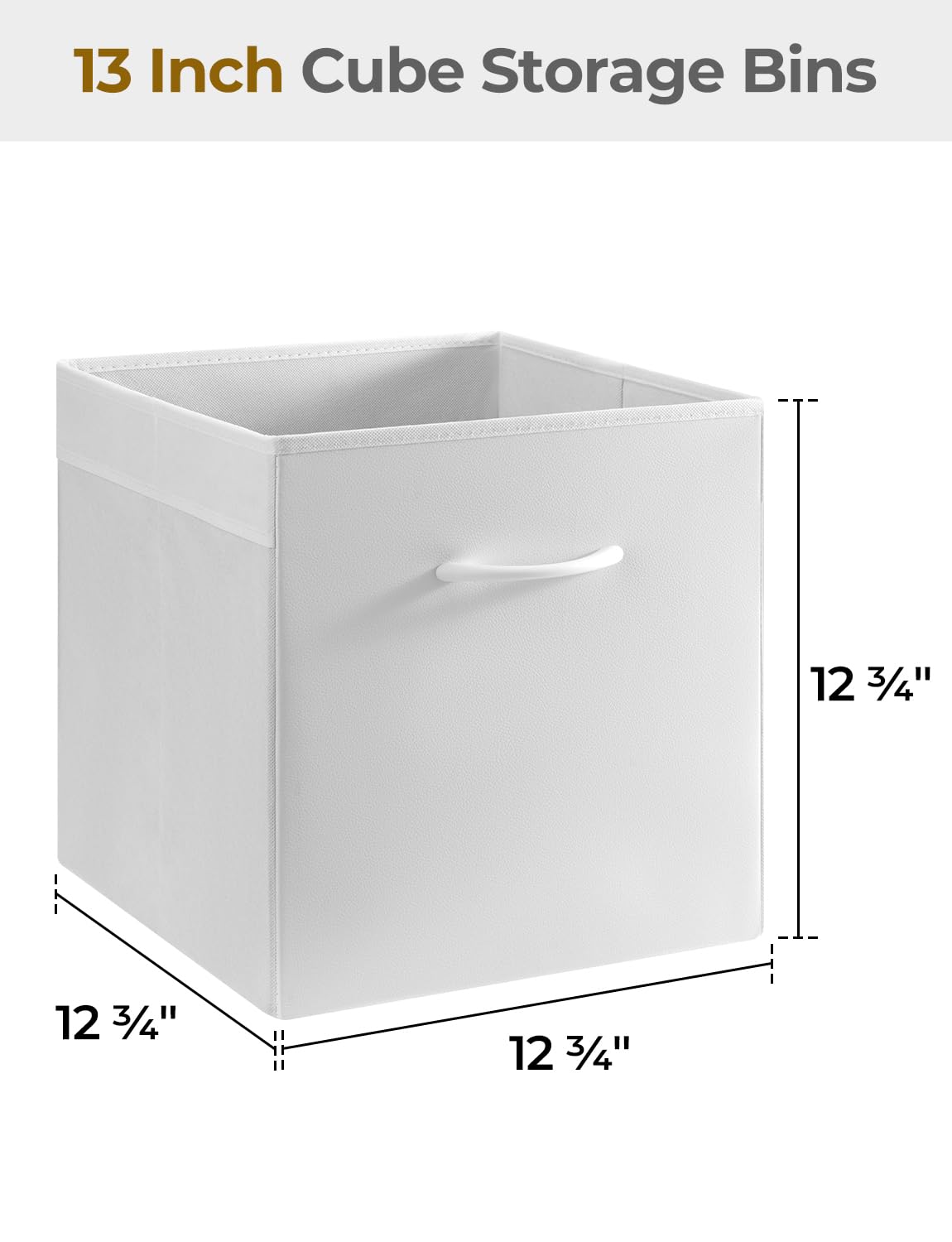 White 13in Storage Cubes (4 Count)